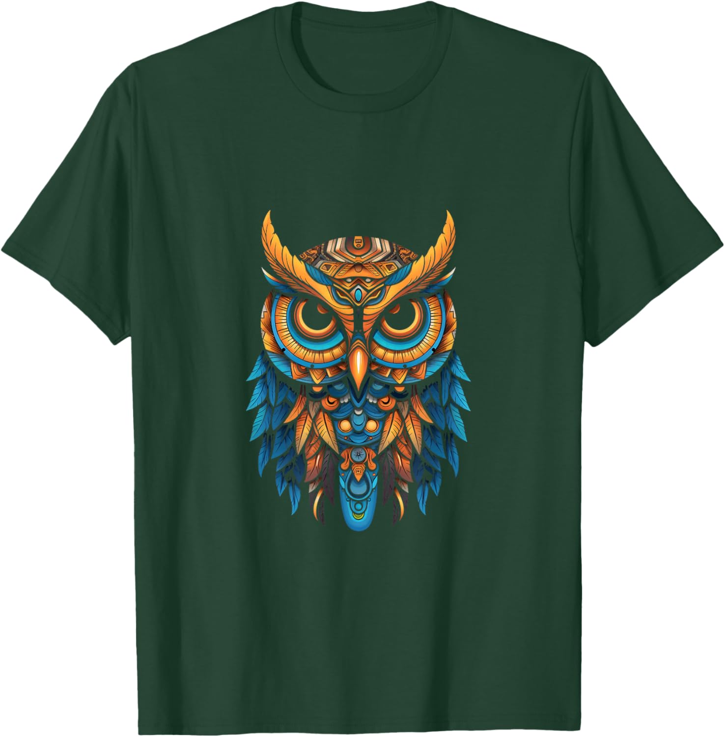 Owl Indian Indian Tribal Owls Bird Indigenous T-Shirt - T-Shirt | Forest
