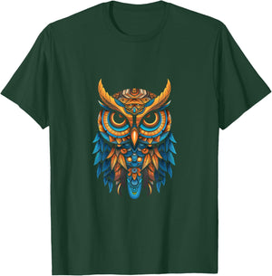 Owl Indian Indian Tribal Owls Bird Indigenous T-Shirt - T-Shirt | Forest
