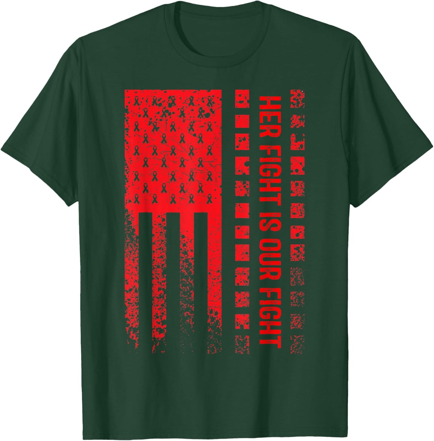 Her Fight Is Our Fight Squamous Cell Carcinoma Awareness T-Shirt - T-Shirt | Forest