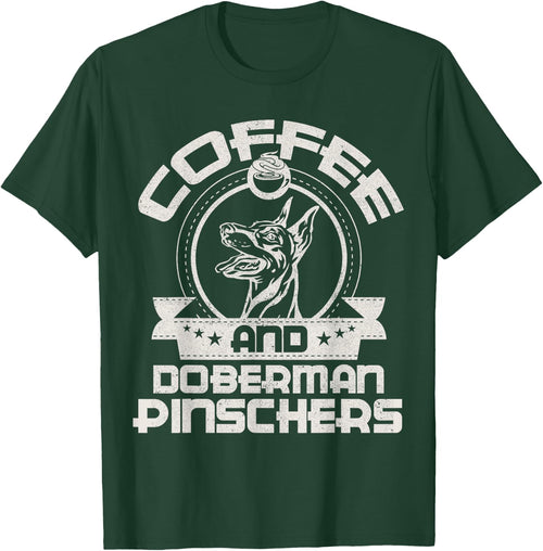 Coffee And Doberman Pinscher Coffee Drinking Dog Owner Lover