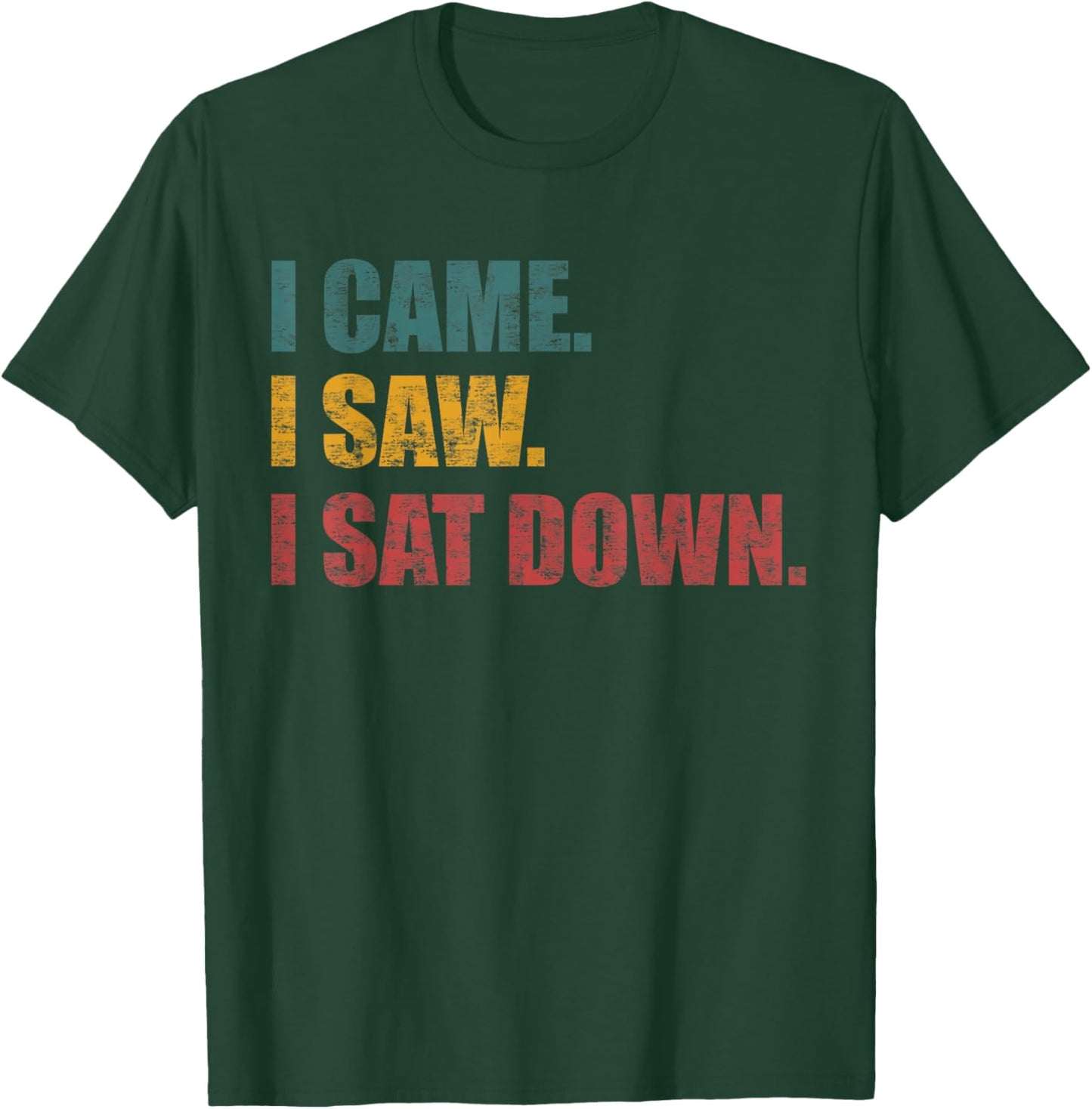 Funny Sarcastic Quote I Came I Saw I Sat Down Women T-Shirt - T-Shirt | Forest