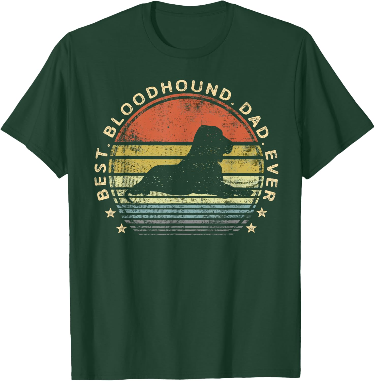 Best Bloodhound Dad Ever Dog Lover Gifts Pet Owner Daddy Men Kids T-Shirt - T-Shirt | Forest