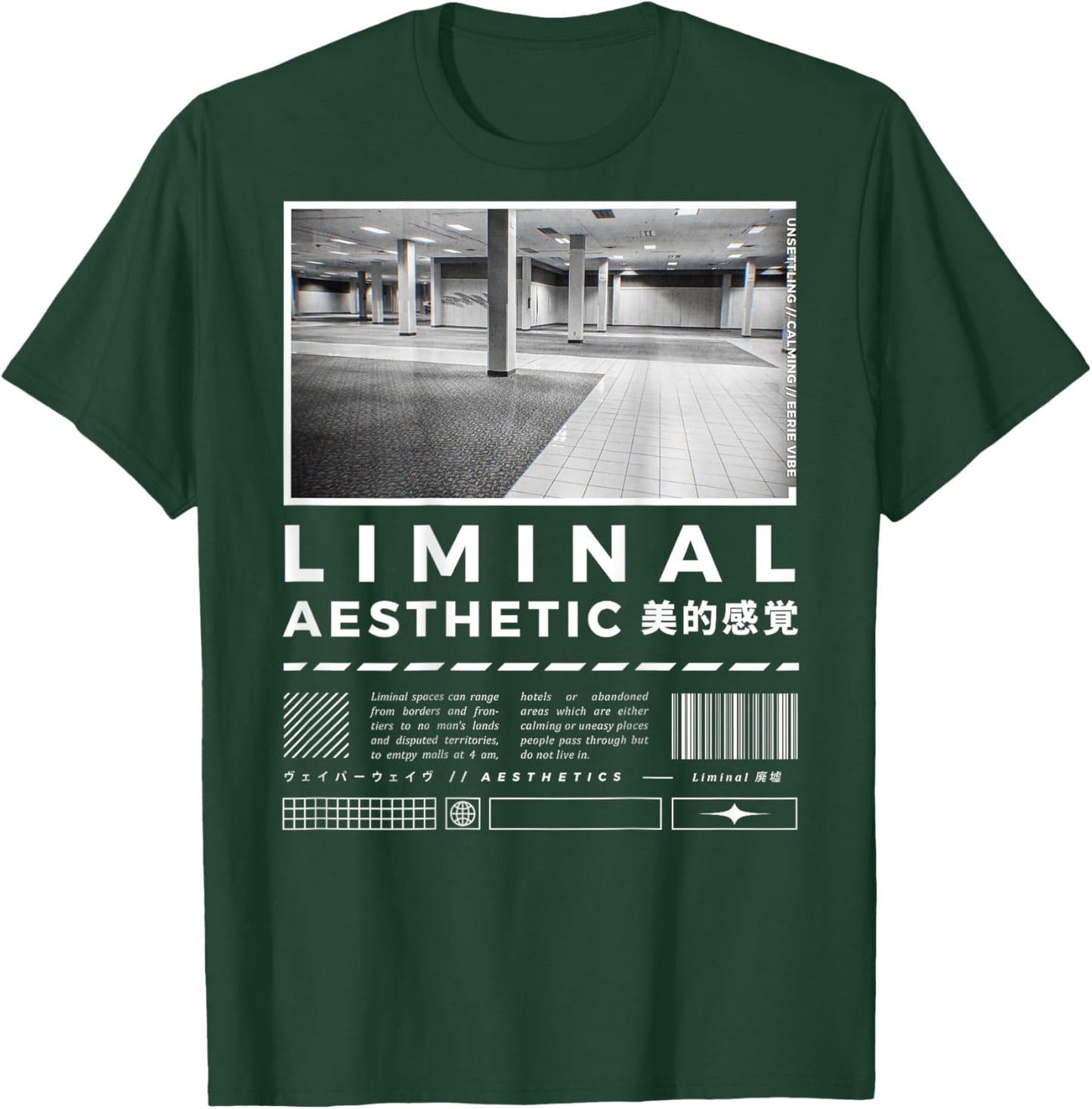 Liminal Spaces (BackPrint) Vaporwave Backrooms Pastel Goth T-Shirt - T-Shirt | Forest