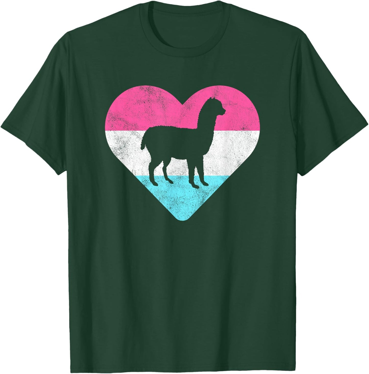Retro Vintage Alpaca Gift or Girls T-Shirt - T-Shirt | Forest