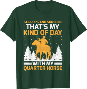 American Quarter Horse Owner Horse Riding Horses Racing T-Shirt - T-Shirt | Forest