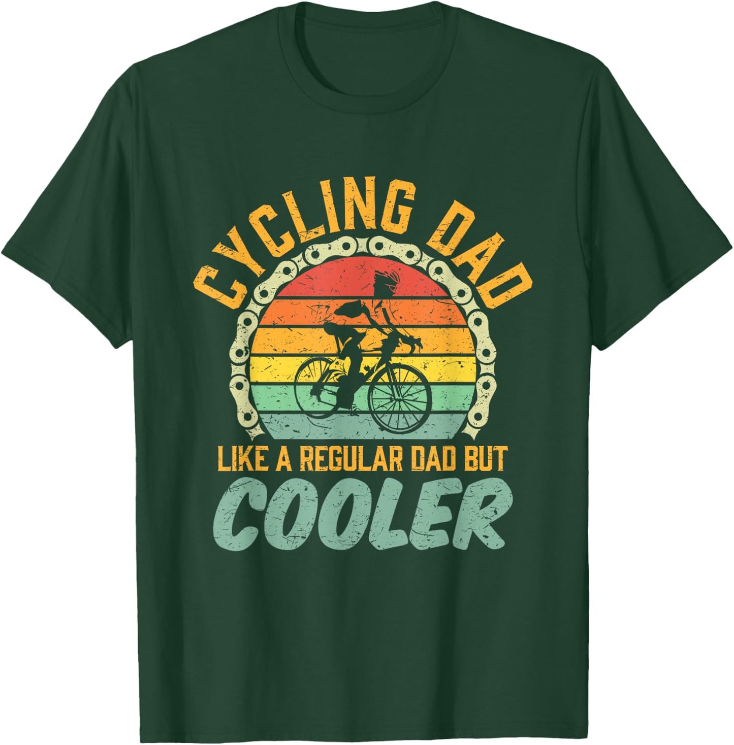 Road Bike Cycling Cyclist Bicycle Birthday Gift Dad Father T-Shirt - T-Shirt | Forest