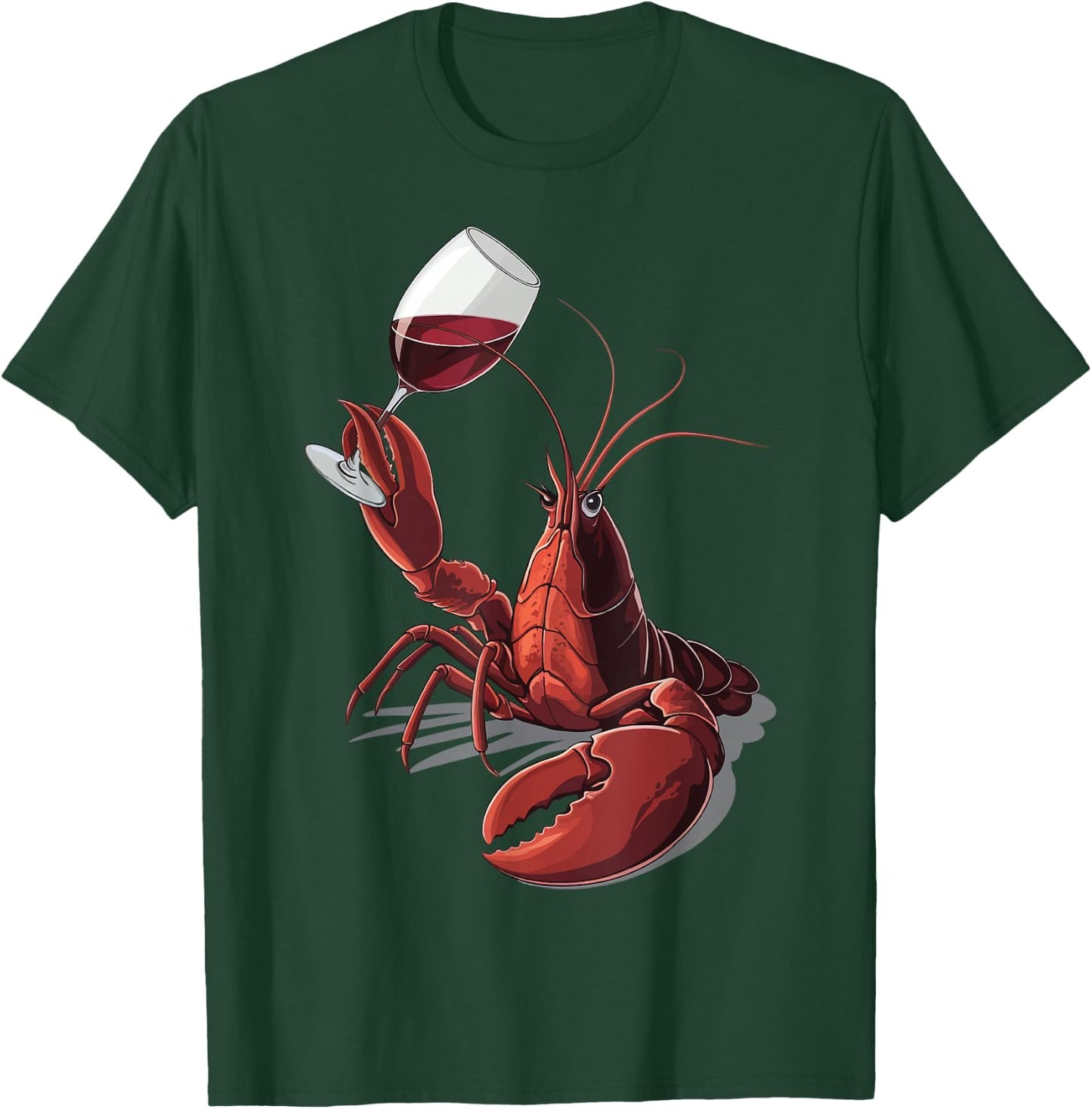 Lobster Wine T-Shirt - T-Shirt | Forest