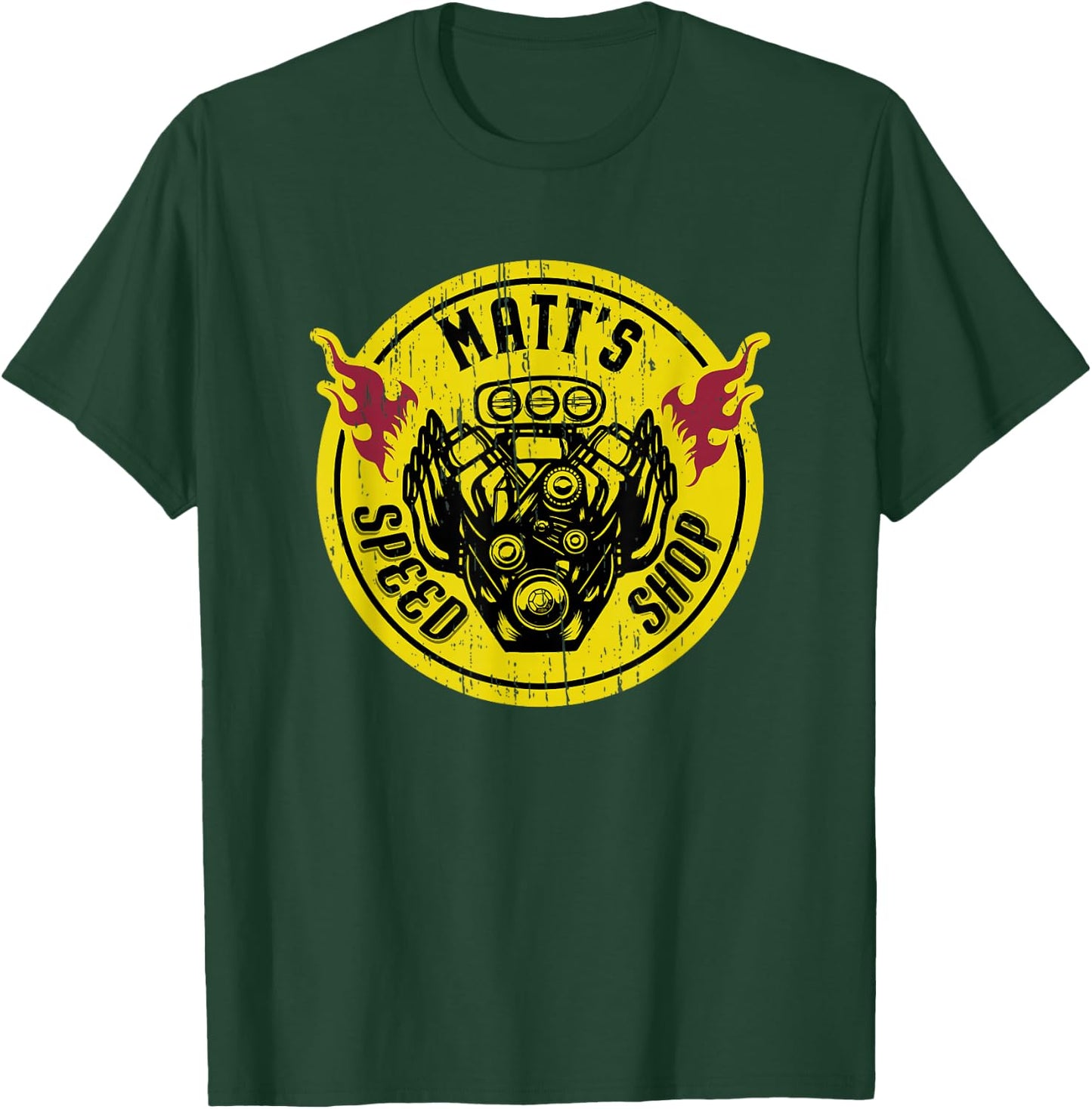 Matt's Speed Shop T shirt T-Shirt - T-Shirt | Forest