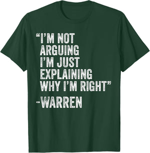 Warren Quote Funny Birthday Custom Name Idea Engineer T-Shirt - T-Shirt | Forest