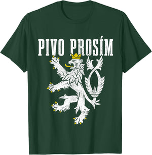Pivo Prosim Beer Please in Czech Republic Language Prague T-Shirt - T-Shirt | Forest