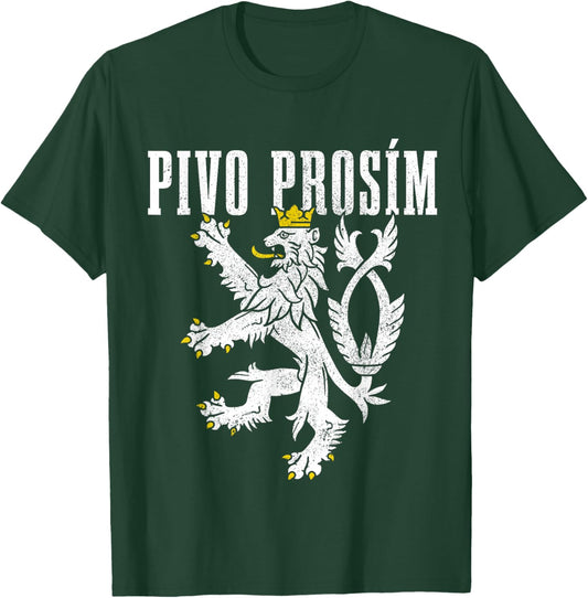 Pivo Prosim Beer Please in Czech Republic Language Prague T-Shirt - T-Shirt | Forest