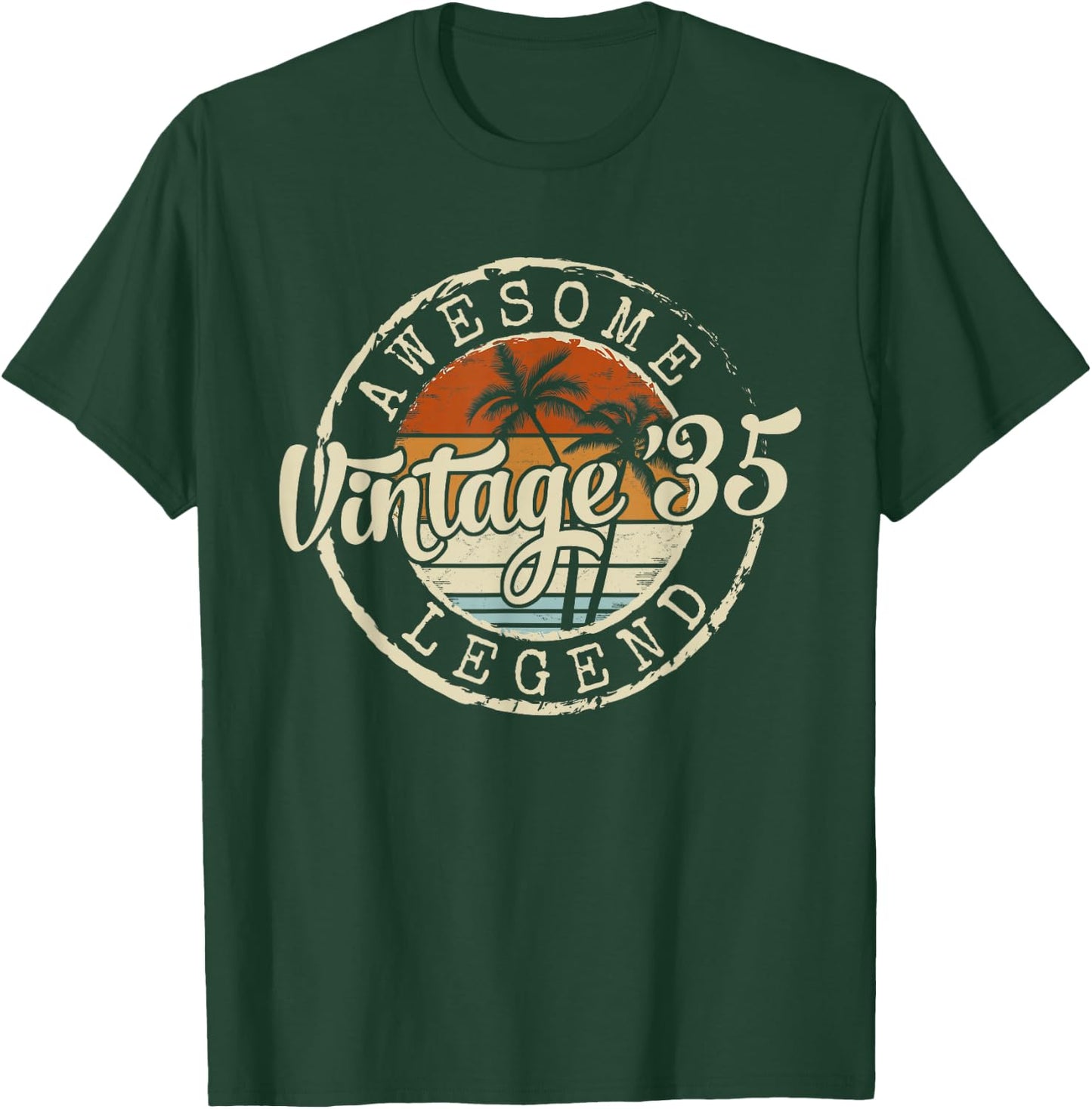 Vintage 1935 91yr 91st Birthday Gifts 91 Years Old T-Shirt - T-Shirt | Forest