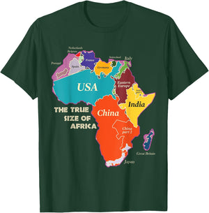 Bongo Designs -Adults Africa Map , Black, Small T-Shirt - T-Shirt | Forest