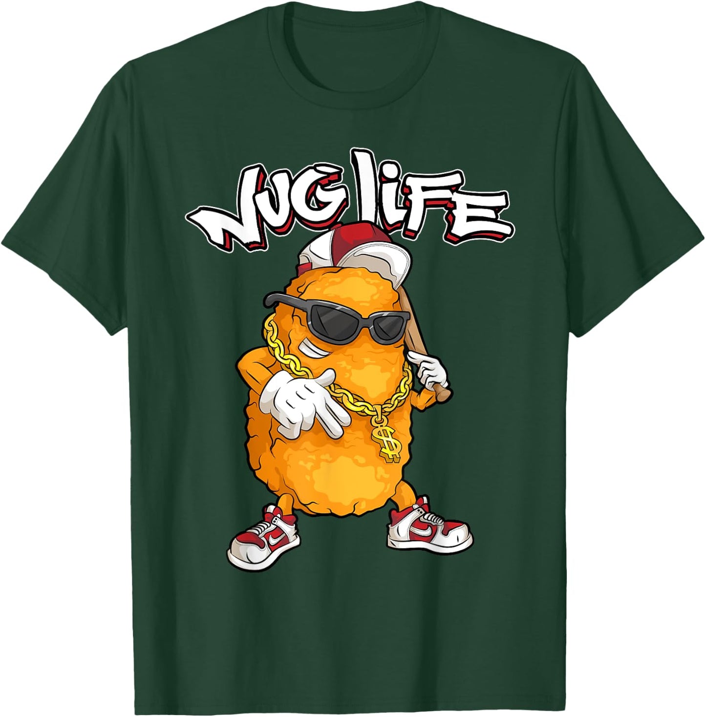 Cool Chicken Nugget Art For Boys Kids Chicken Nugget Lover T-Shirt - T-Shirt | Forest