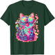 Trippy Crazy Psychedelic Cat Art EDM Rave Women T-Shirt - T-Shirt | Forest