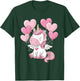 Unicorn Valentines Day Love Heart Rainbow Toddler Girl T-Shirt - T-Shirt | Forest