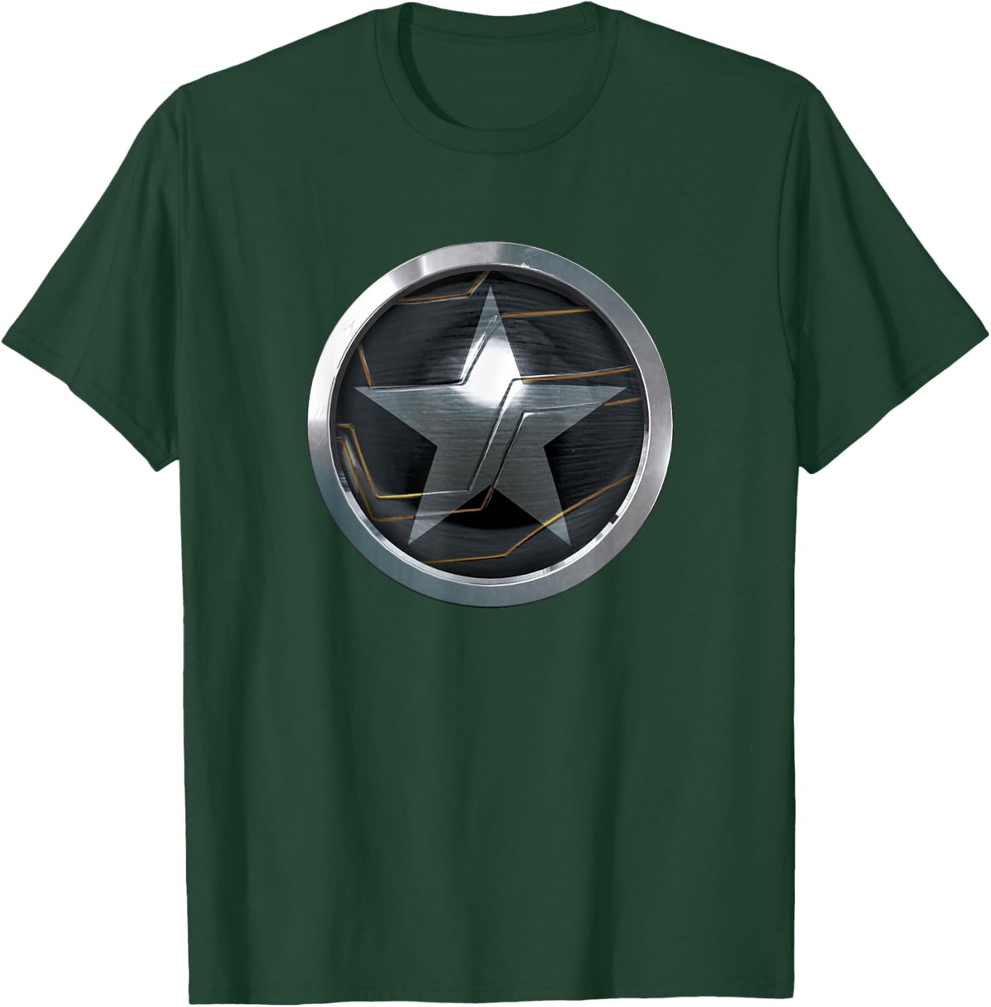 Marvel The Falcon and The Winter Soldier Bucky Shield Badge T-Shirt - T-Shirt | Forest