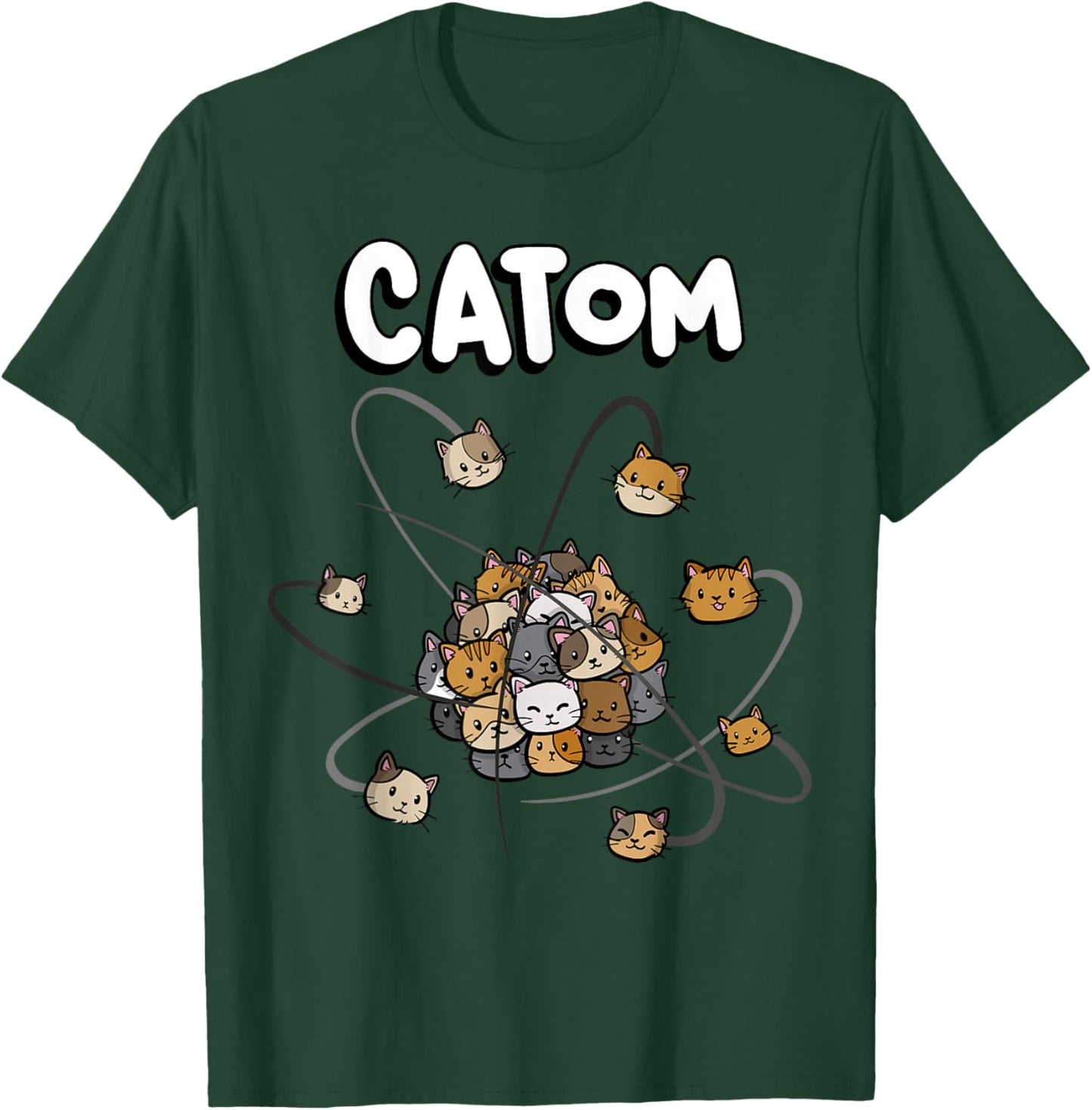 Catom Science Teacher Chemistry Lover Physics School Cat T-Shirt - T-Shirt | Forest