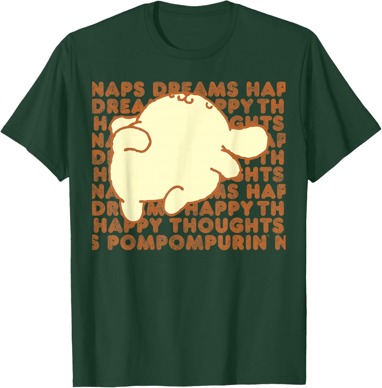 Pompompurin Happy Thoughts Nap Time Small T-Shirt - T-Shirt | Forest