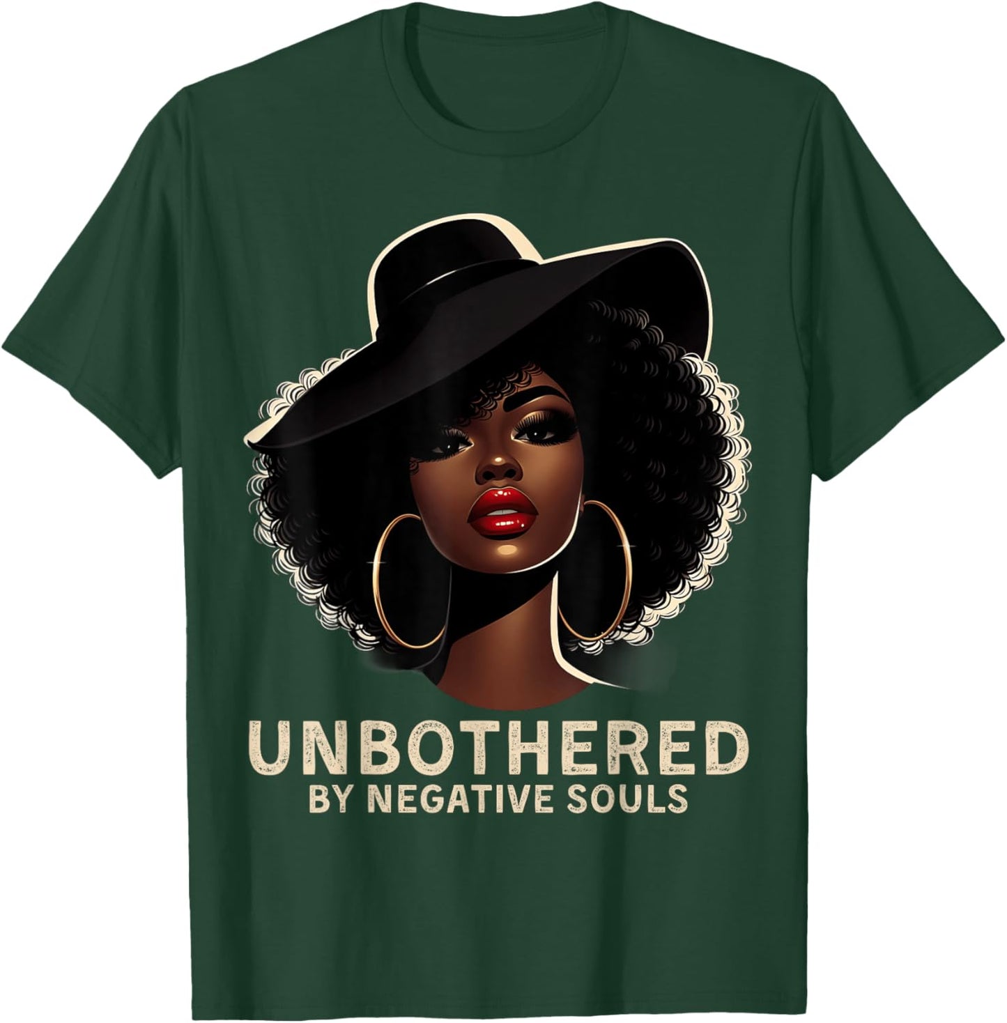 Unbothered Sassy Black Queen African American Ladies Gifts T-Shirt - T-Shirt | Forest