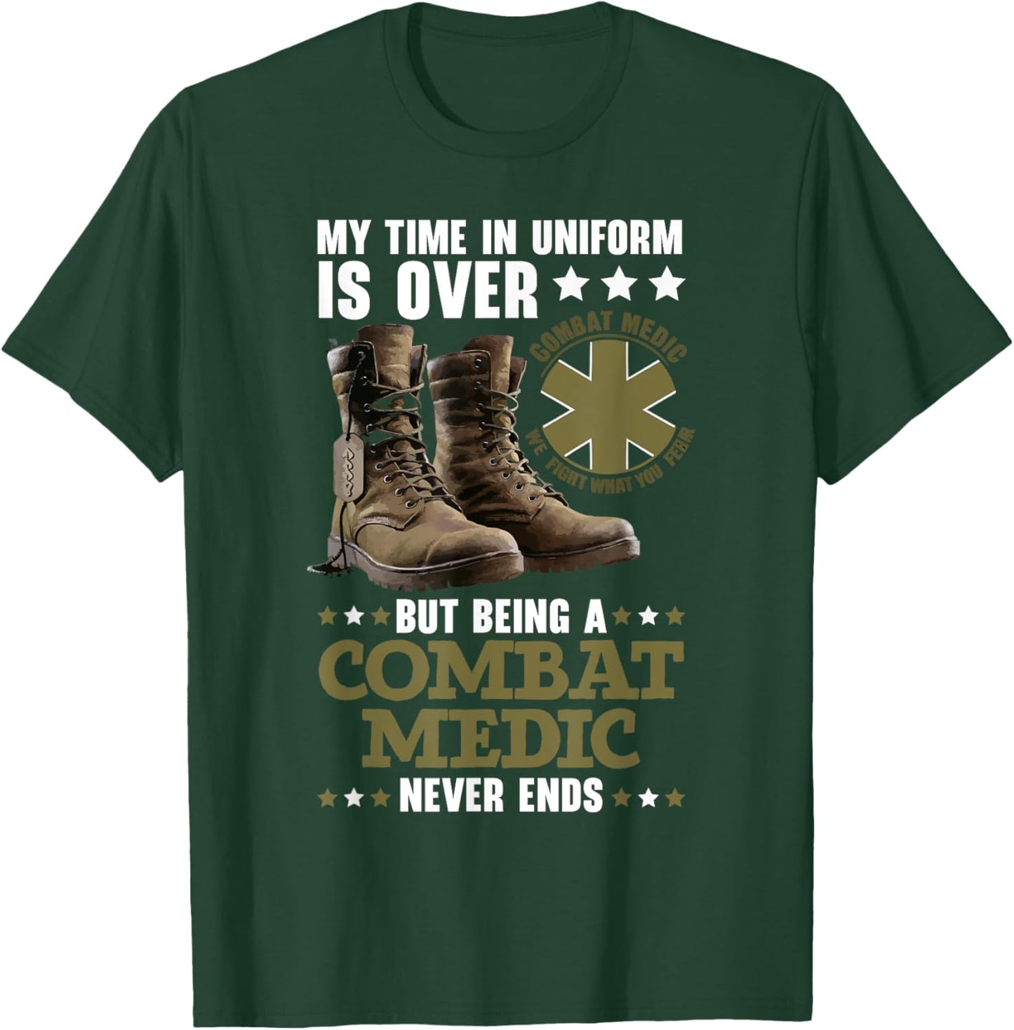 Combat Medic First Aid Field Medic Military T-Shirt - T-Shirt | Forest