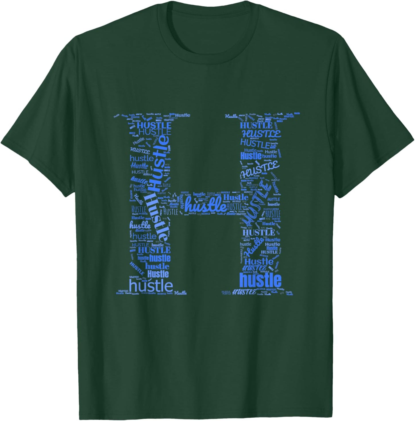 Blue H is For Hustle Royal Blue Graphic T-Shirt - T-Shirt | Forest