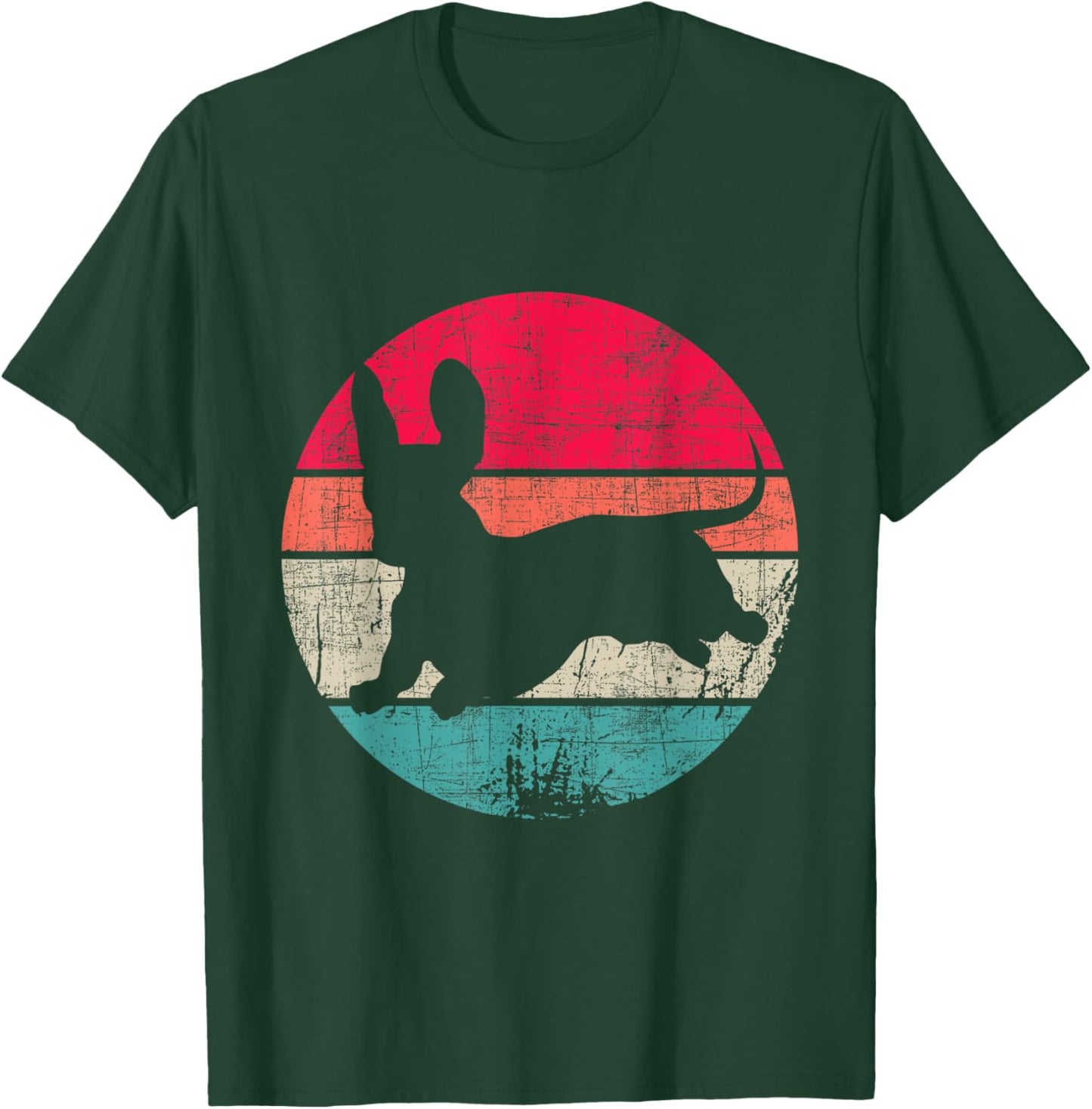 Retro Vintage Dachshund - Dog Trainer 60s 70s Animal Breeder Men Women Girls Kids T-Shirt - T-Shirt | Forest