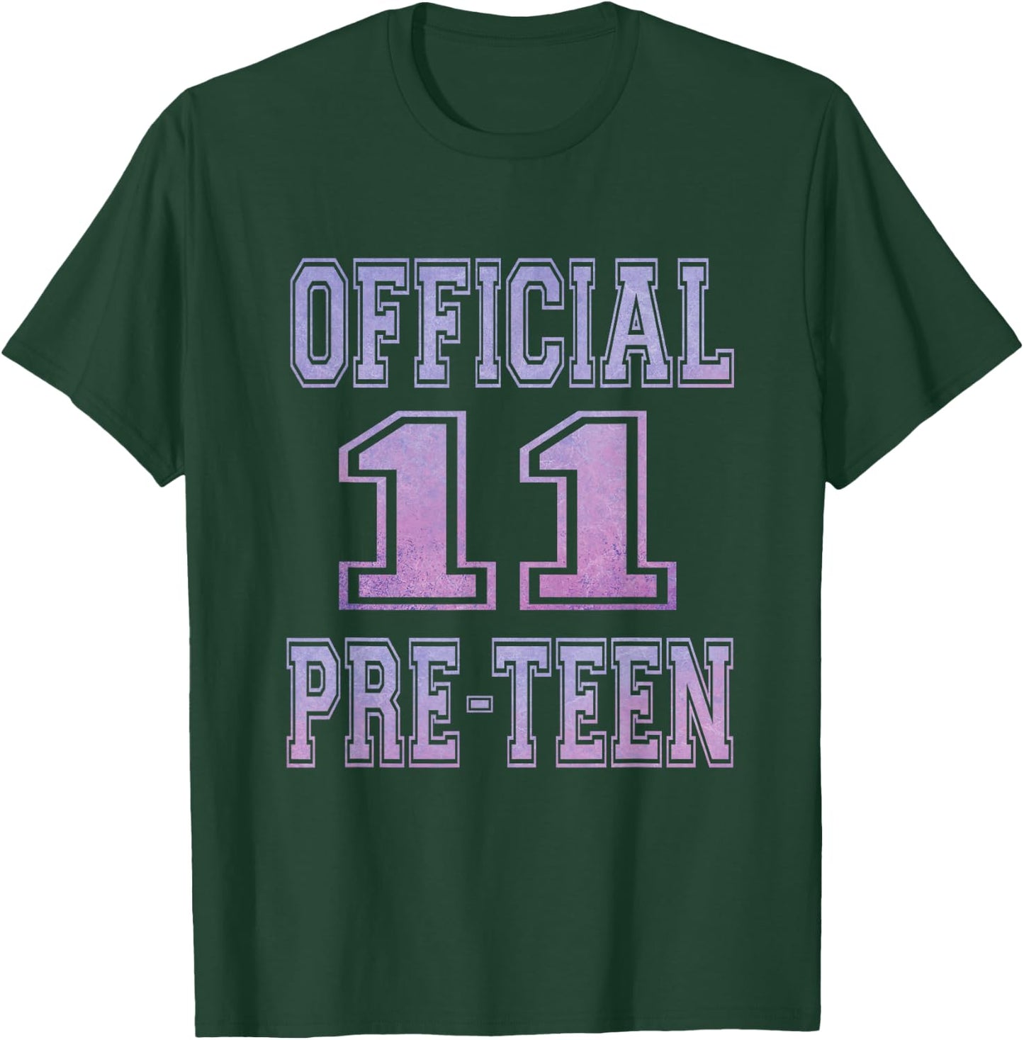 Official 11 Preteen 11th Birthday Gift Girls T-Shirt - T-Shirt | Forest