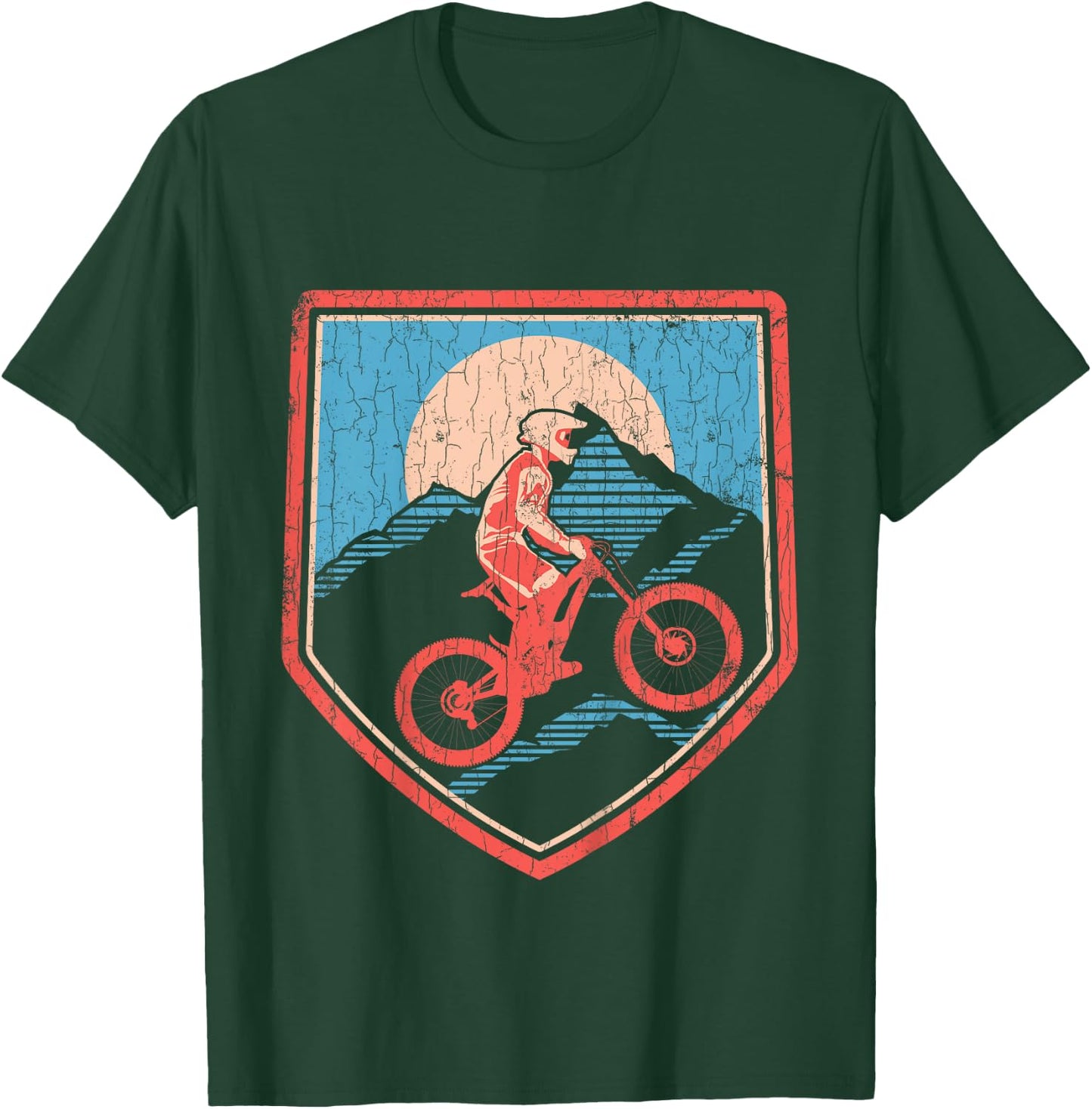 Kids Mountain Bike Cycling Gifts Youth Boys T-Shirt - T-Shirt | Forest