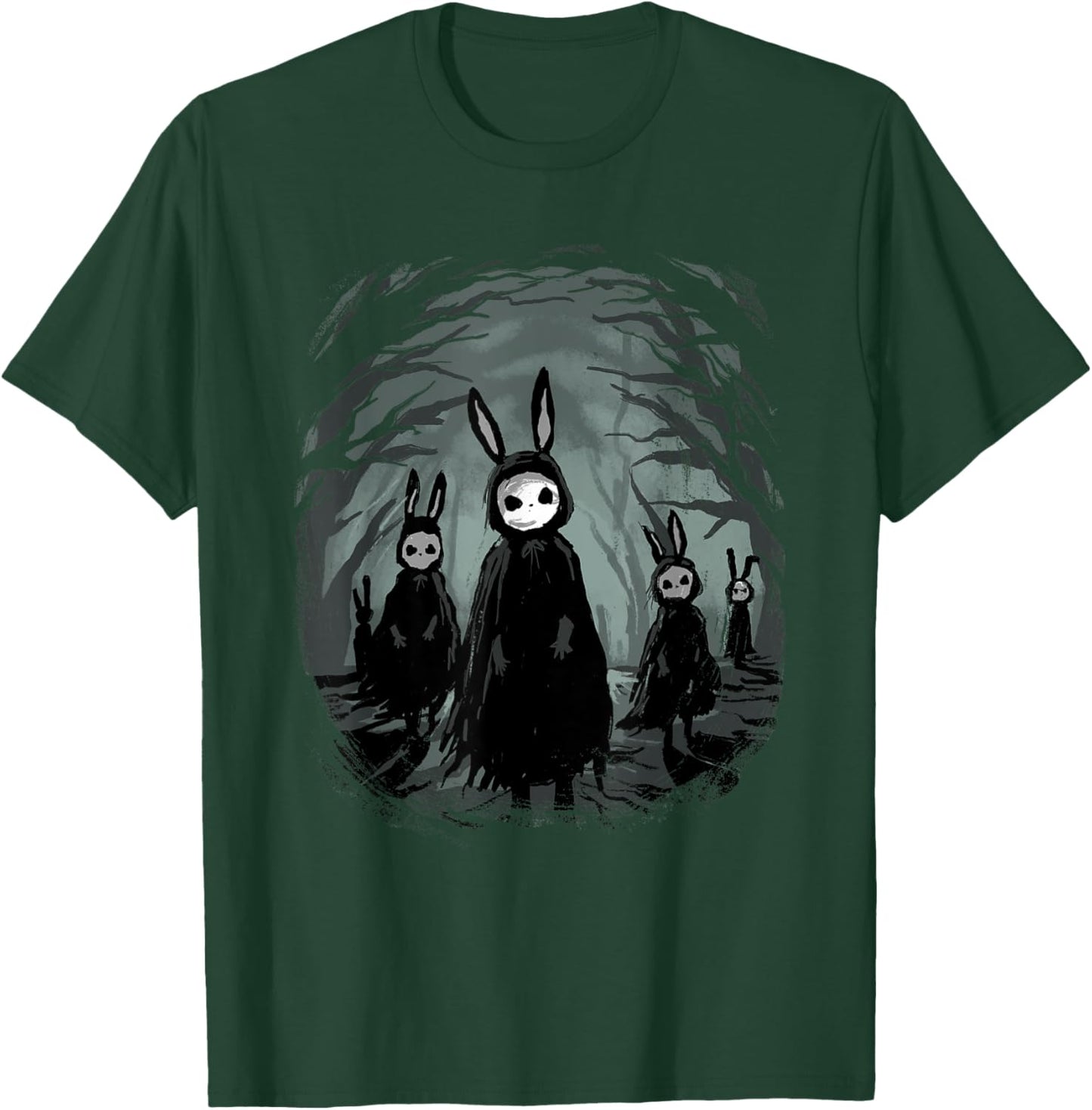 Gothic Shirt Creepy Bunny Goth Rabbit Evil Bunnies Weirdcore T-Shirt - T-Shirt | Forest
