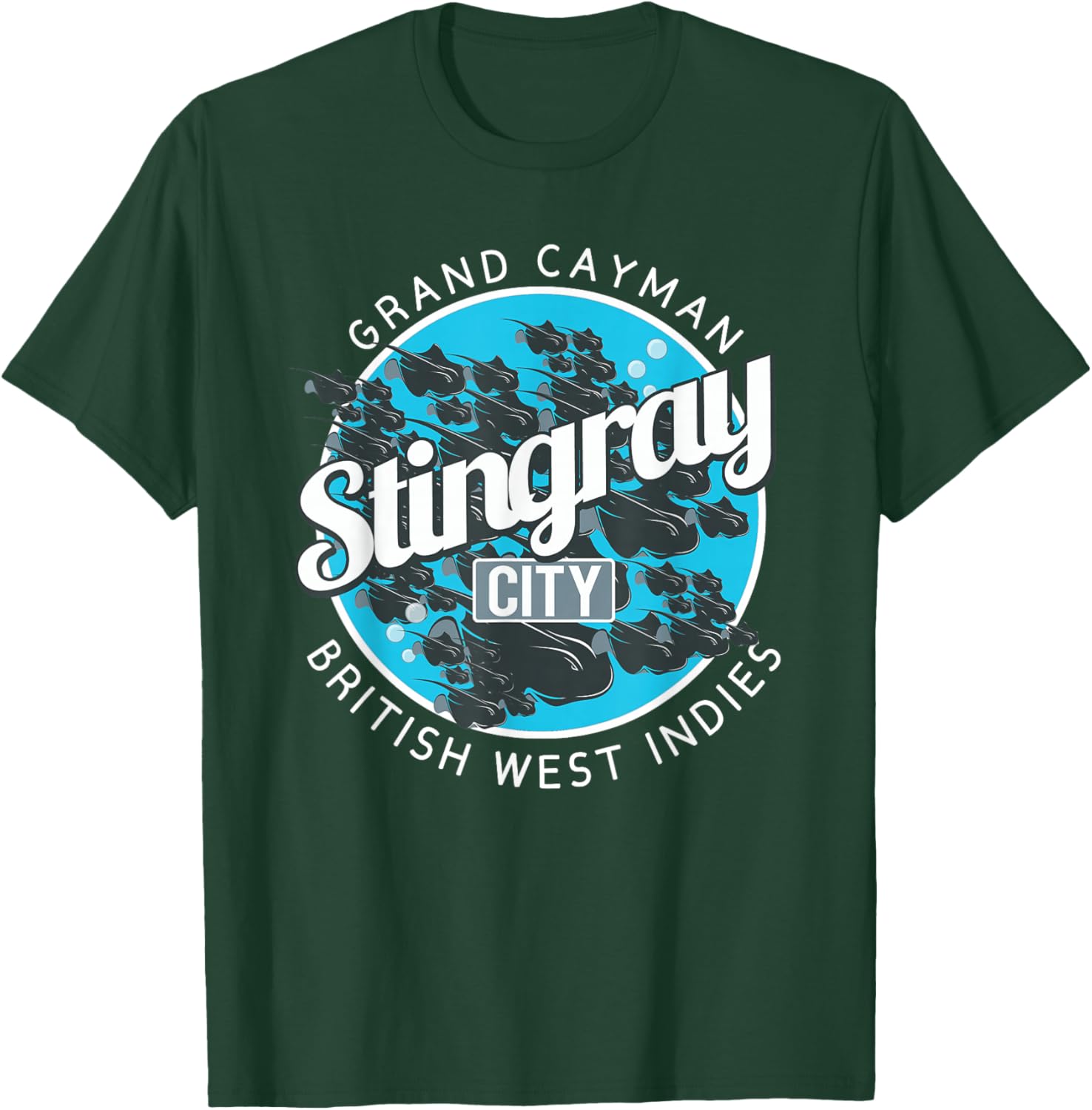 Stingray City Grand Cayman Islands T-Shirt - T-Shirt | Forest