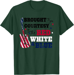 Courtesy Of The Red White And Blue, Western Country Music T-Shirt - T-Shirt | Forest