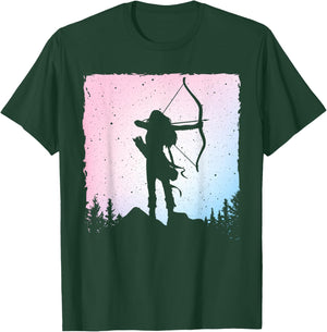 Cute Archery Design Women Kids Archer Archery Lovers T-Shirt - T-Shirt | Forest