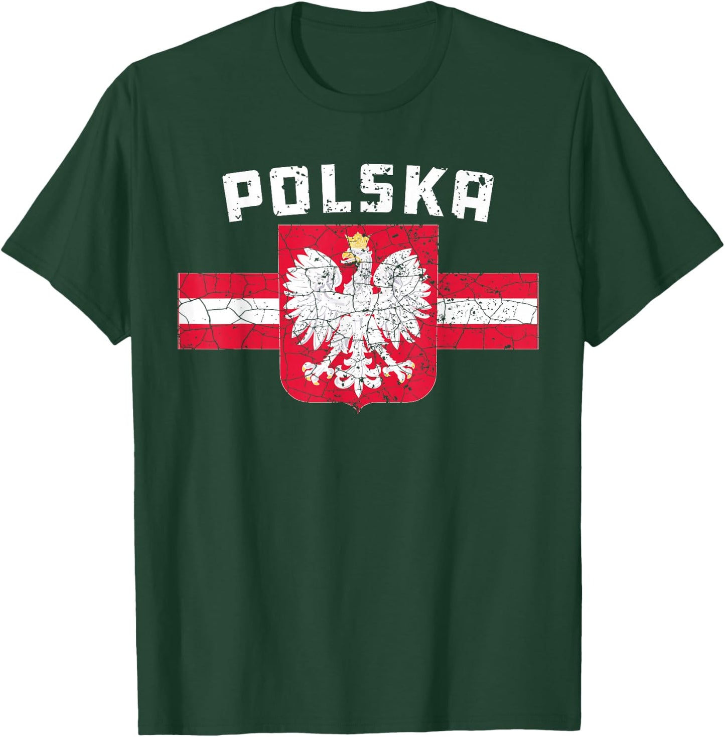 Polska Poland Flag Polish White Eagle Slavic T-Shirt - T-Shirt | Forest