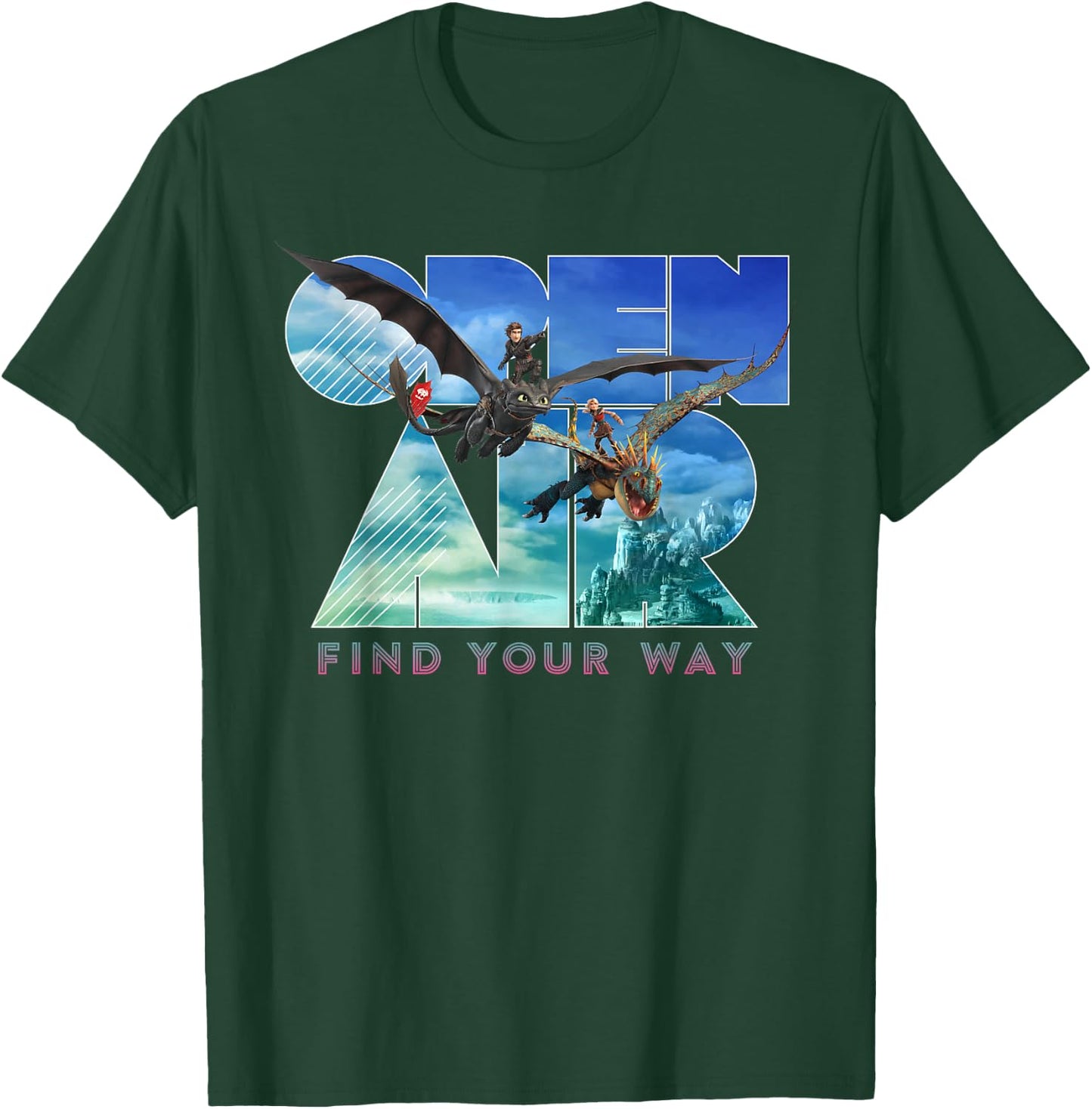 How to Train Your Dragon 3 Hidden World Open Air T-Shirt - T-Shirt | Forest