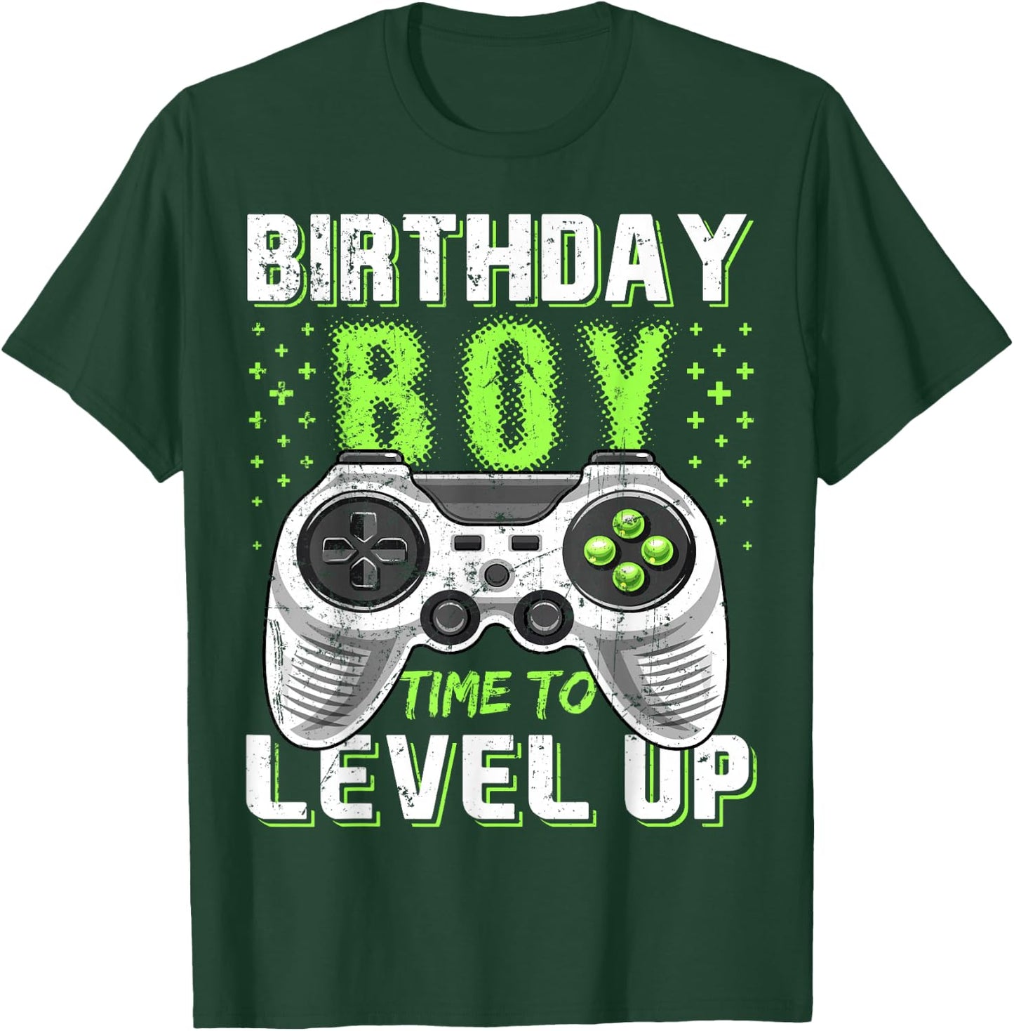 Level Up Birthday Boy Video Game - Classic Fit, Black, Kids Party Gift T-Shirt - T-Shirt | Forest