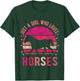 Just a Girl Who Loves Horses Vintage Retro Gift T-Shirt - T-Shirt | Forest