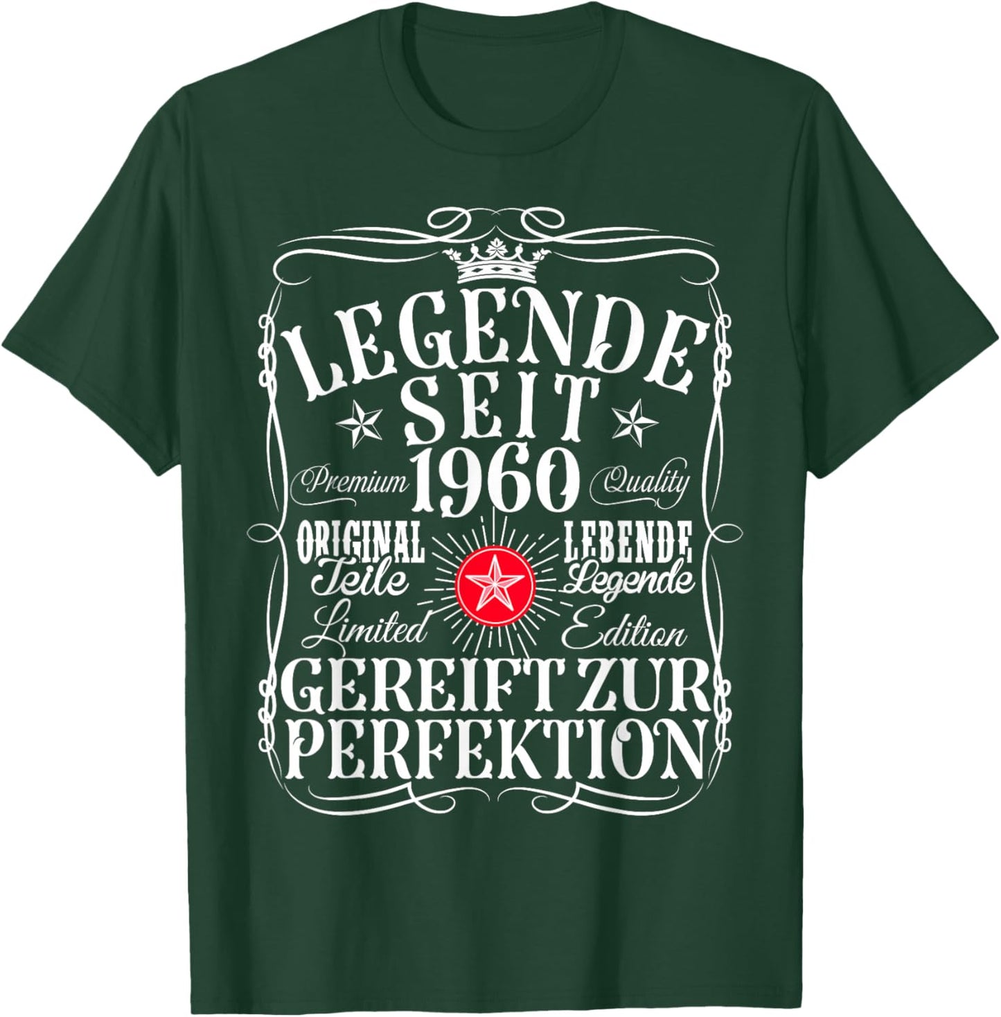 66. Geburtstag Mann Frau 66 Jahre 1960 Deko Lustig Geschenk T-Shirt - T-Shirt | Forest