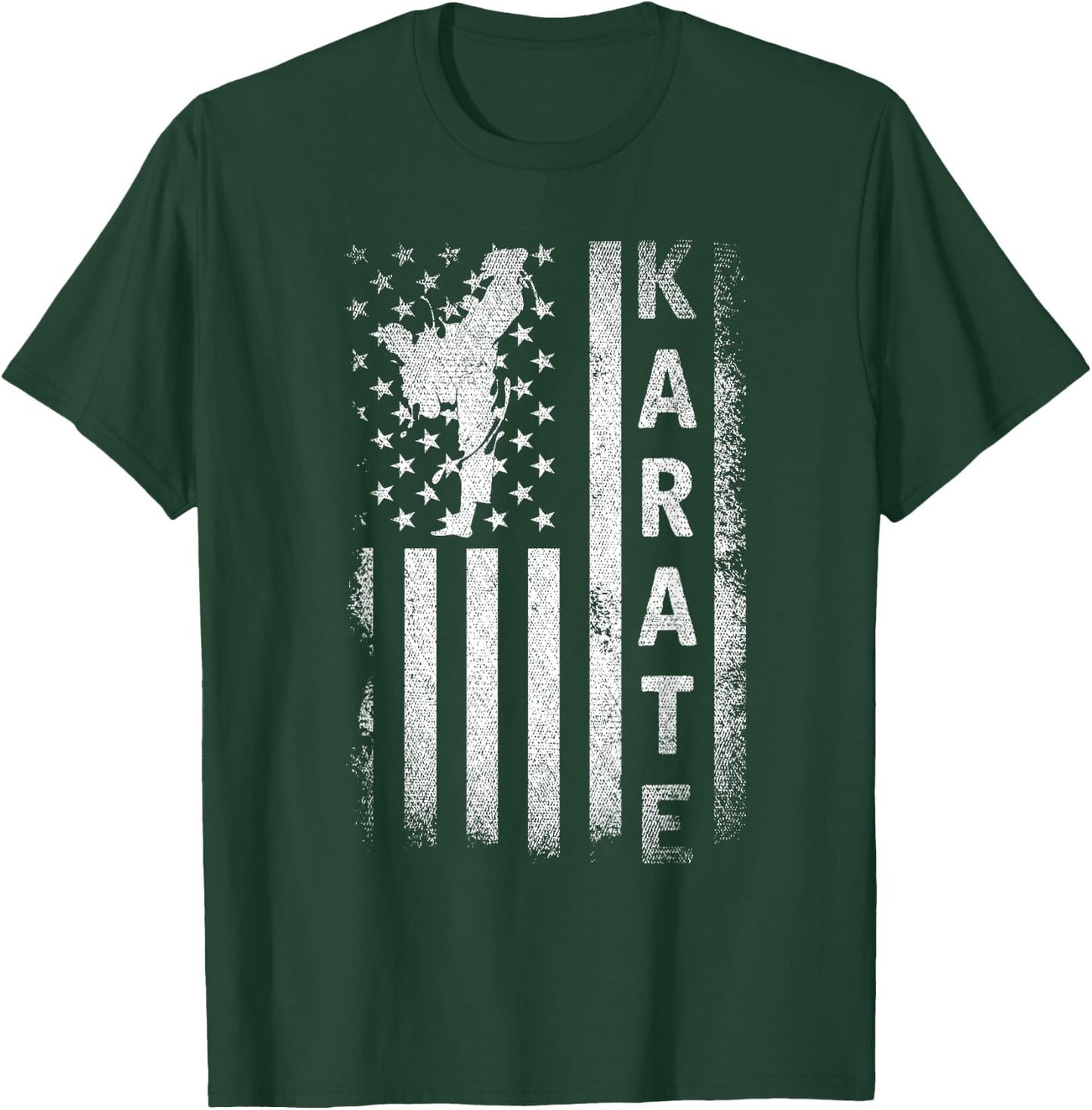 America Flag Japan Martial Arts Ninja Gift Karate T-Shirt - T-Shirt | Forest