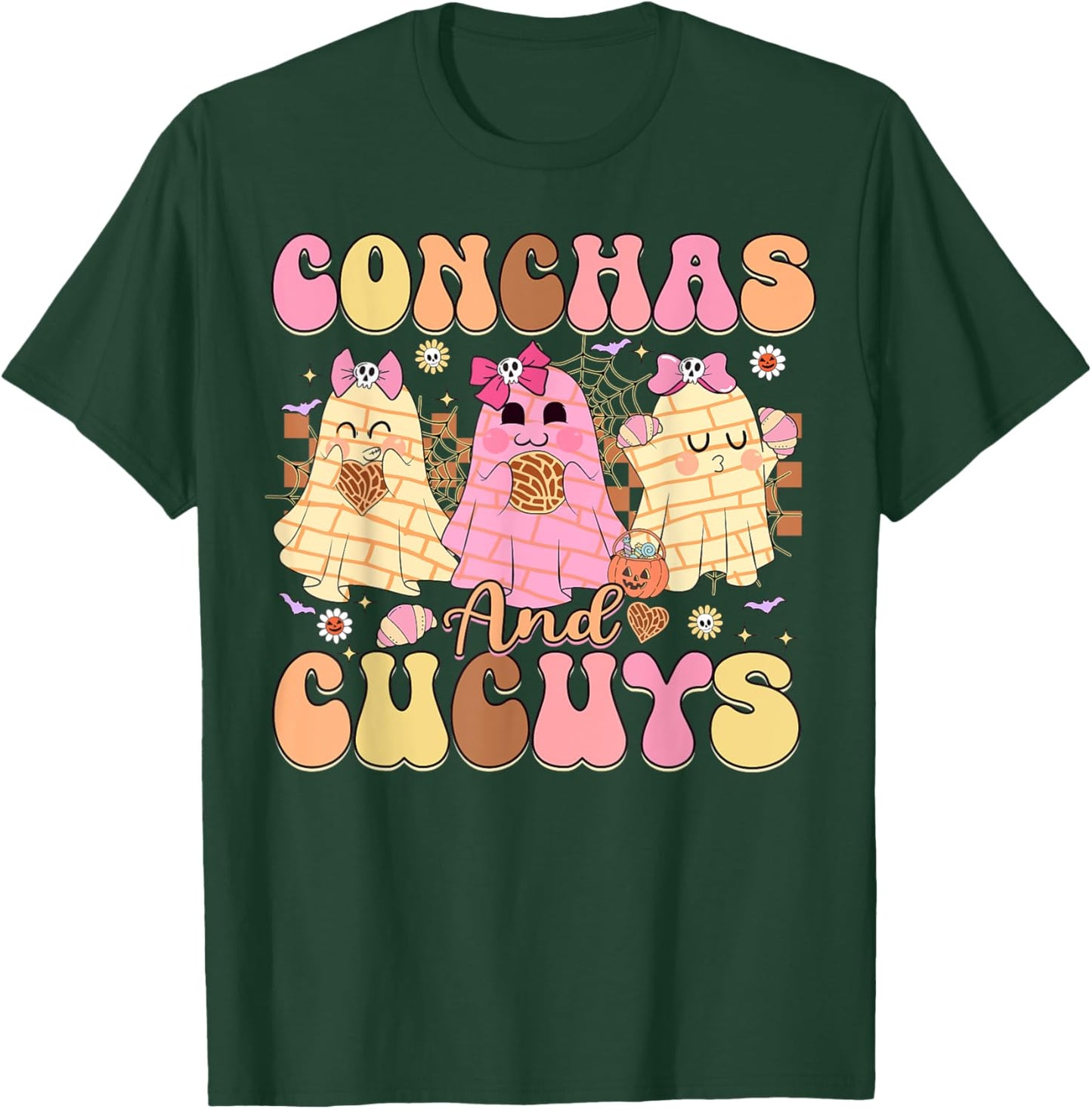Conchas and Cucuys Mexican Coquette Ghost Halloween T-Shirt - T-Shirt | Forest