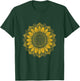 Boho Sunflower Mandala Art Floral Spiritual Yoga Nature T-Shirt - T-Shirt | Forest