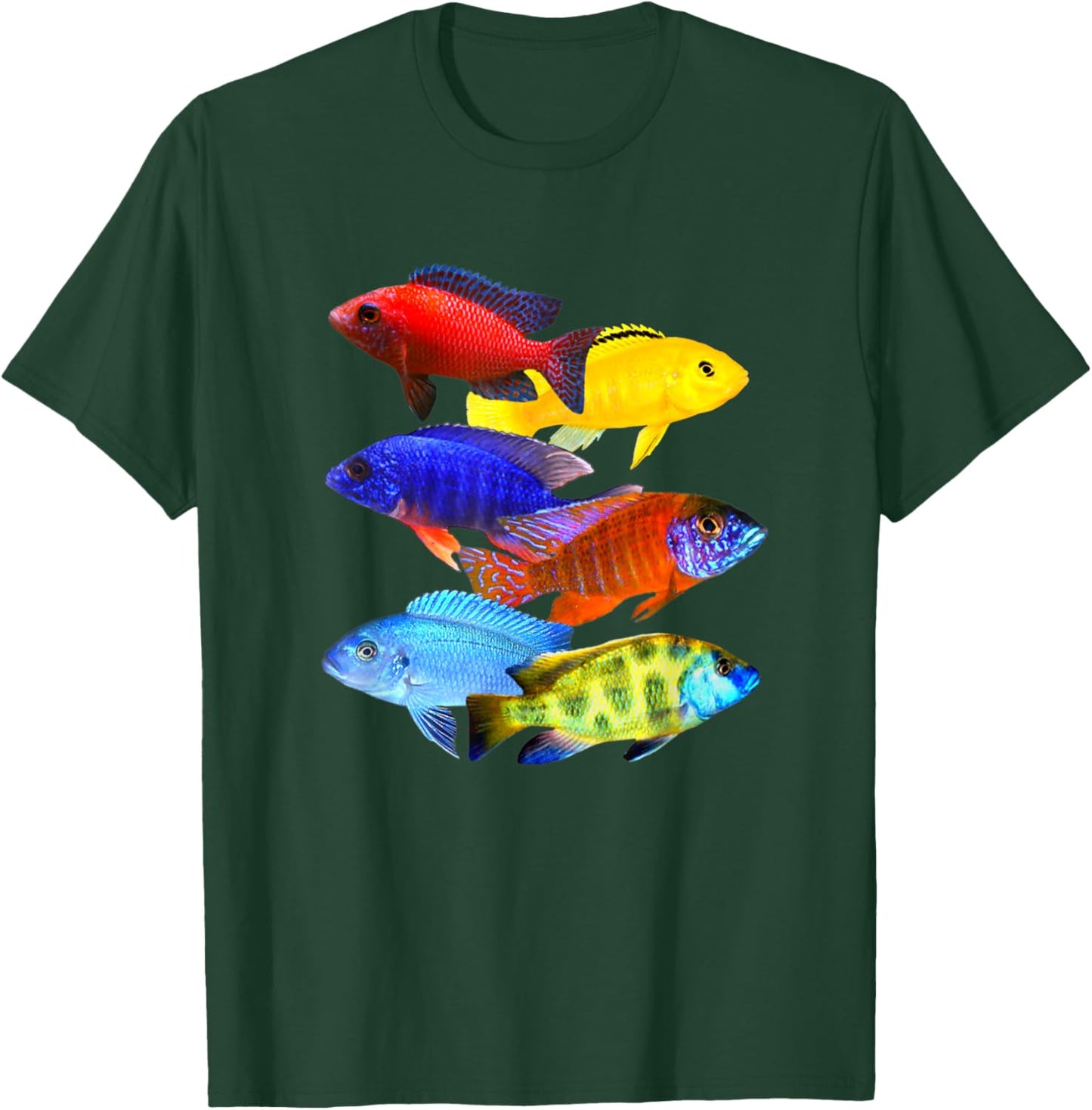 African Cichlids Peacock Haps Mbuna Cichlid Breeders Design T-Shirt - T-Shirt | Forest