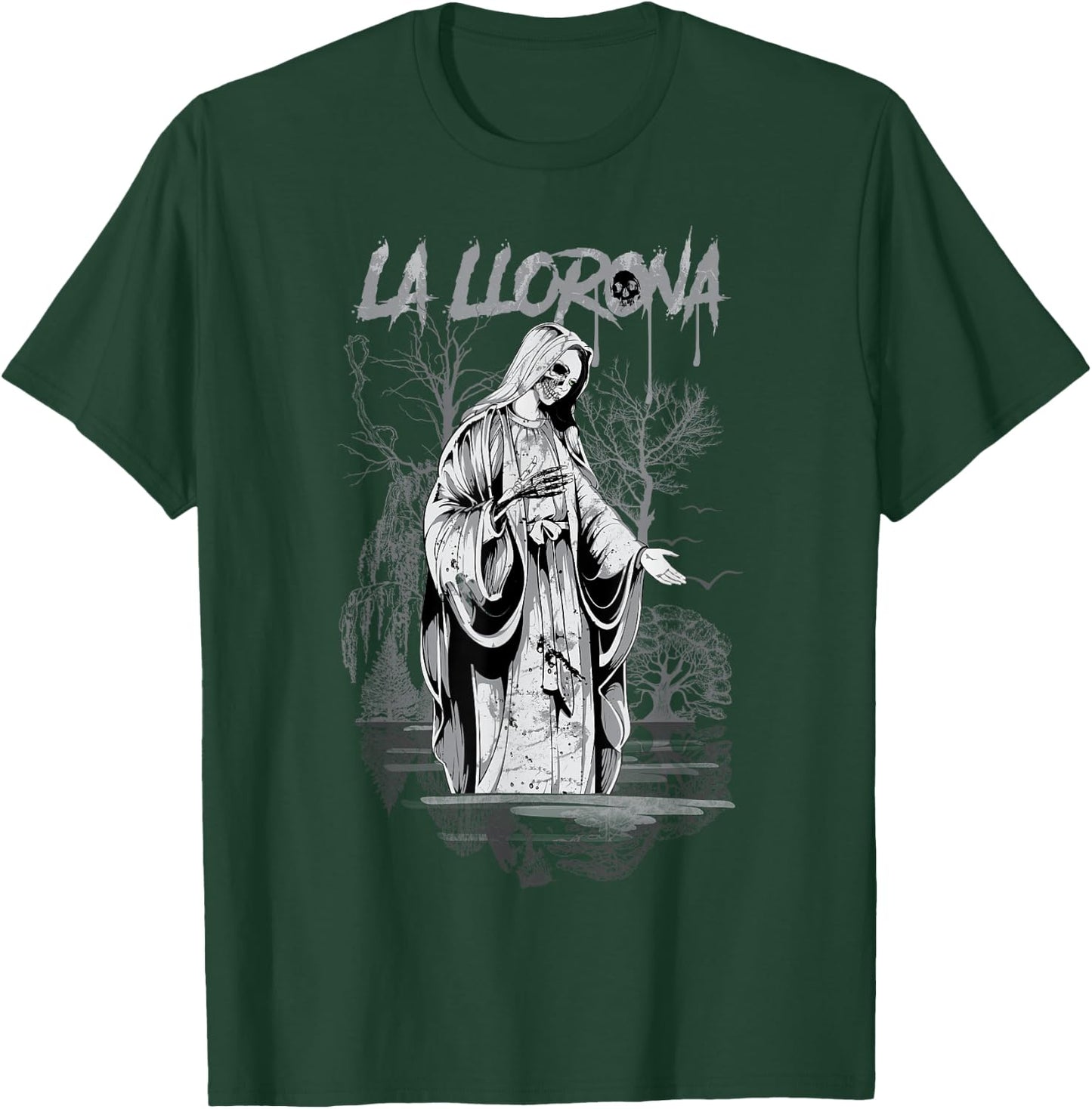 La Llorona Folk Legend Latin Gothic Skeleton Skull T-Shirt - T-Shirt | Forest