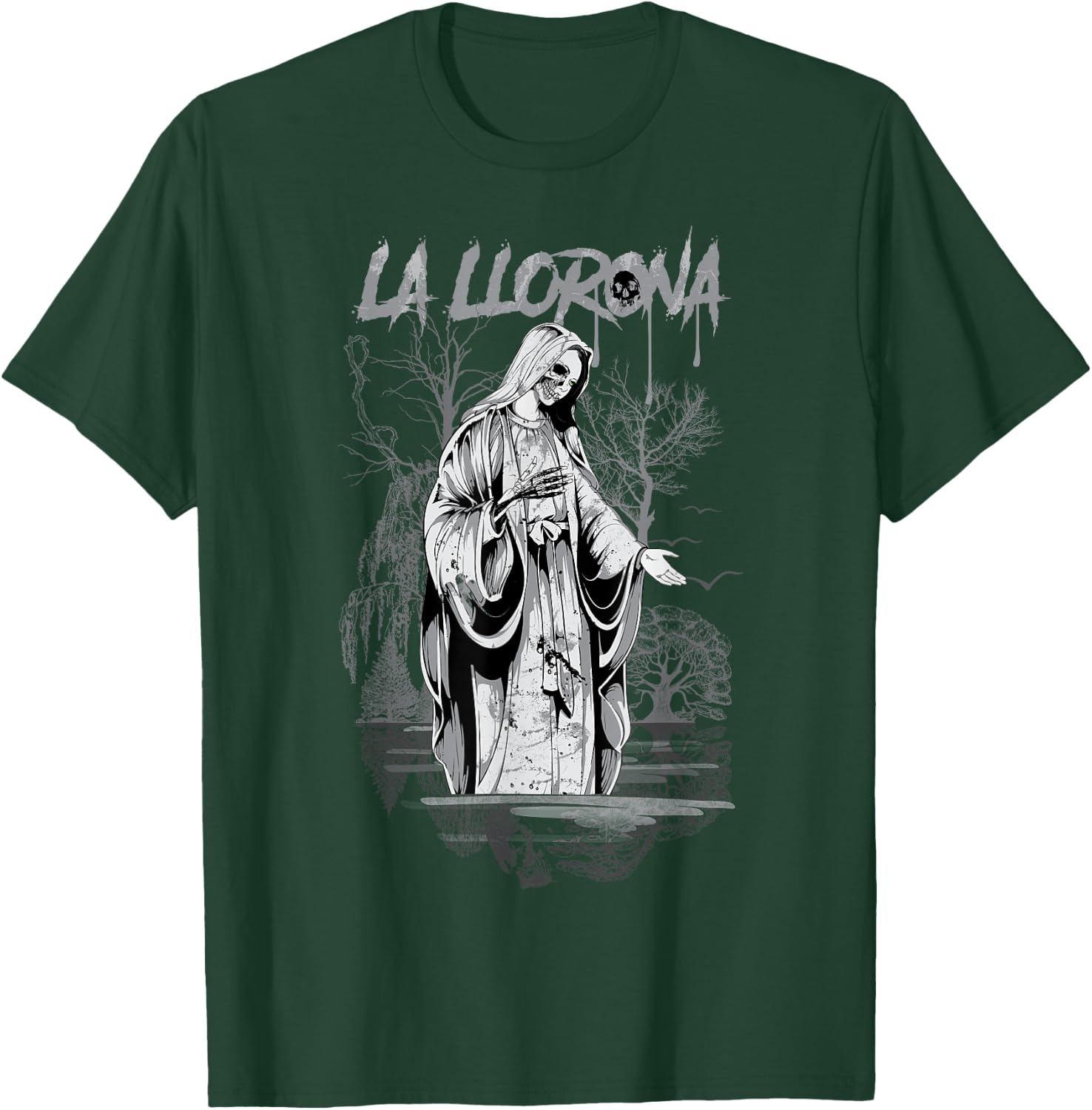 La Llorona Folk Legend Latin Gothic Skeleton Skull T-Shirt - T-Shirt | Forest