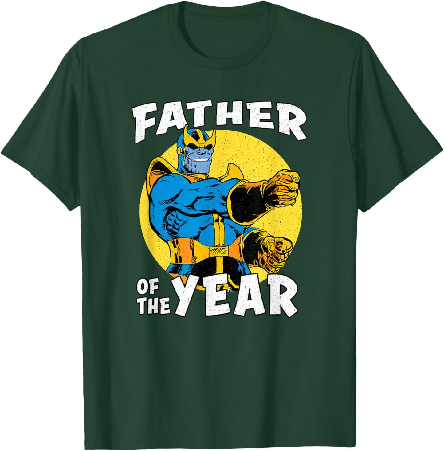 Marvel Father's Day Father Of The Year Retro Thanos Showcase T-Shirt - T-Shirt | Forest
