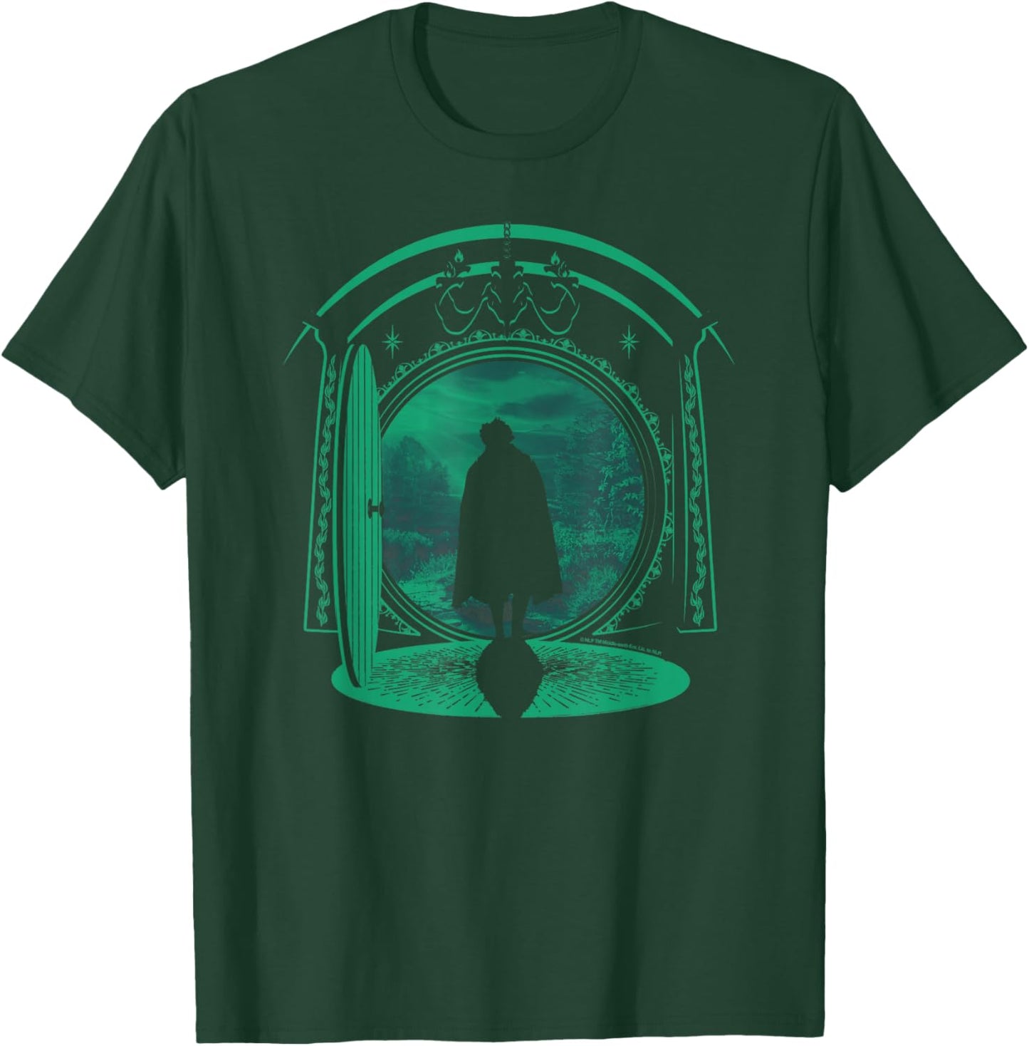 The Lord of the Rings Open Door For Adventure Silhouette T-Shirt - T-Shirt | Forest
