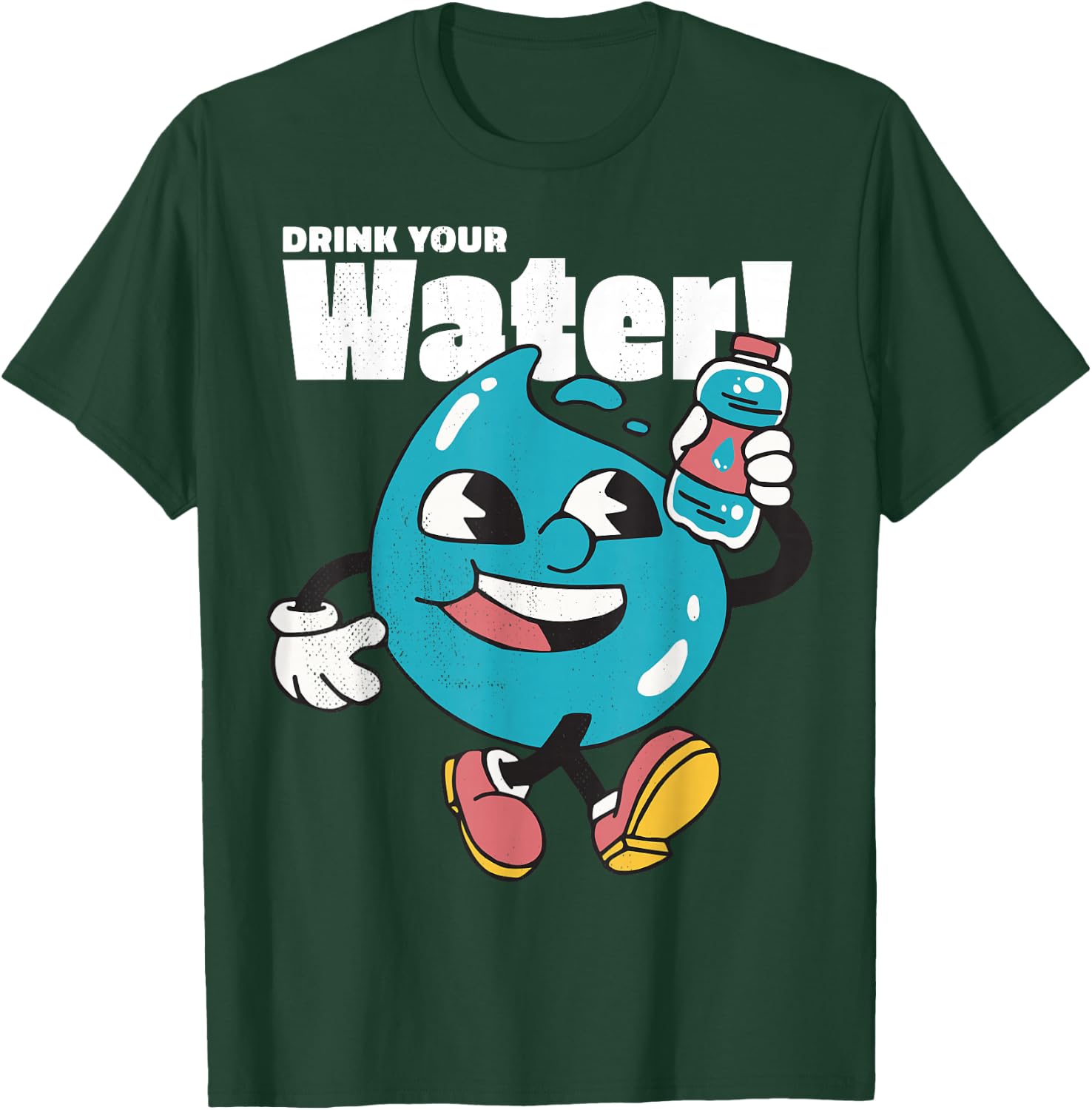 Water drops. Drink your water. Avoid dehydration. T-Shirt - T-Shirt | Forest