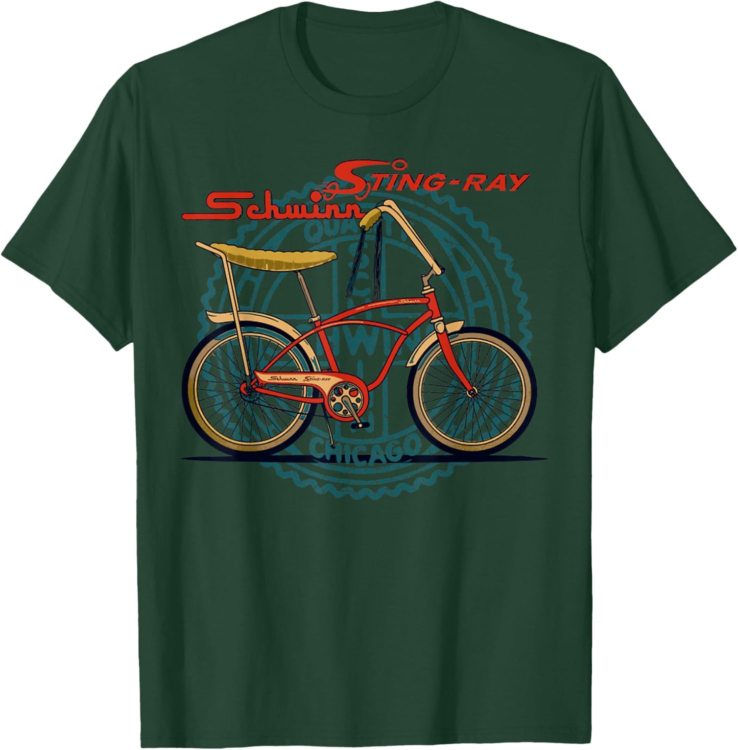 Vintage Stingray Krate Retro Funny Bicycle Lovers Cyclist T-Shirt - T-Shirt | Forest
