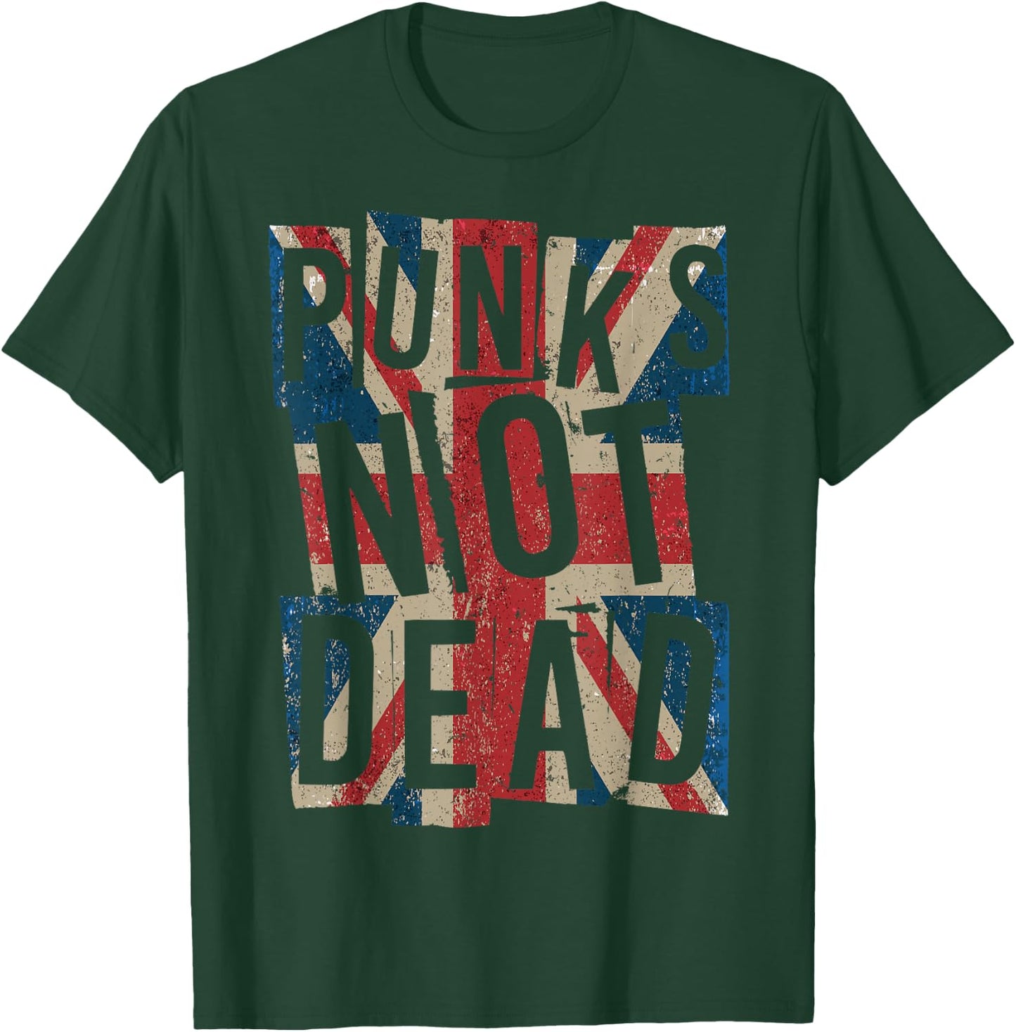 Punks Not Dead - Vintage - UK London Flag - Punk is Not Dead T-Shirt - T-Shirt | Forest