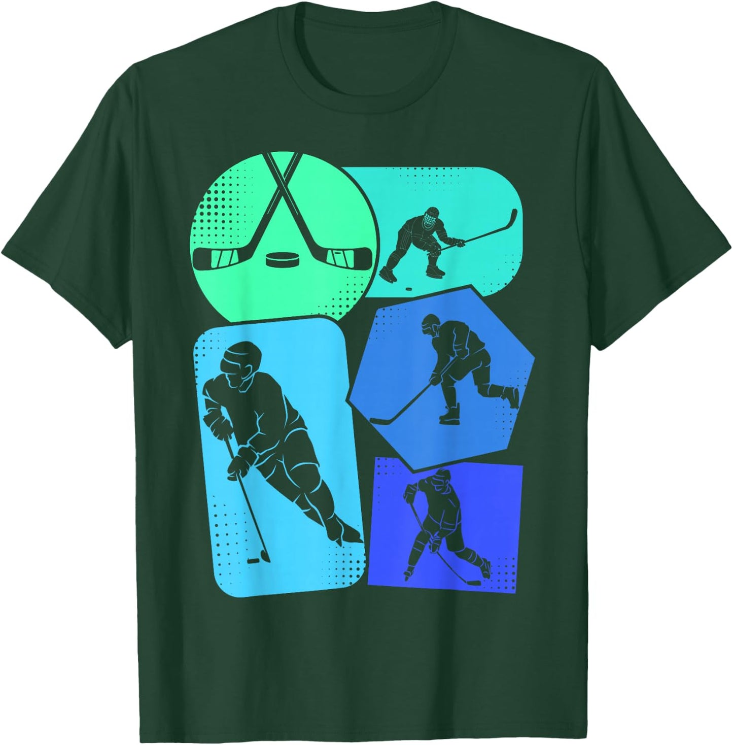 Hockey Ice Hockey Boys Youth Kids T-Shirt - T-Shirt | Forest